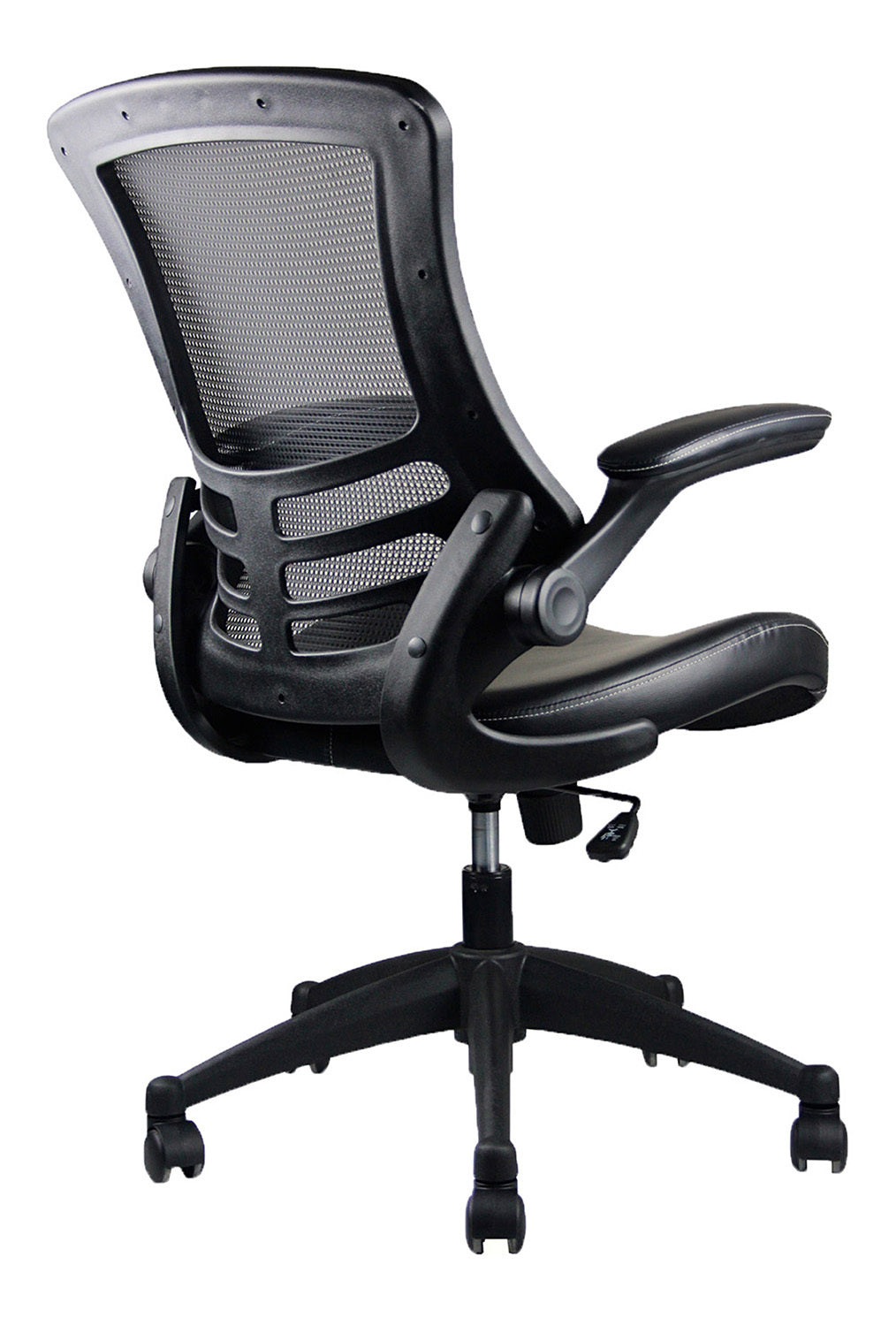 Stylish Mid-Back Mesh Office Chair with Adjustable Arms, Black