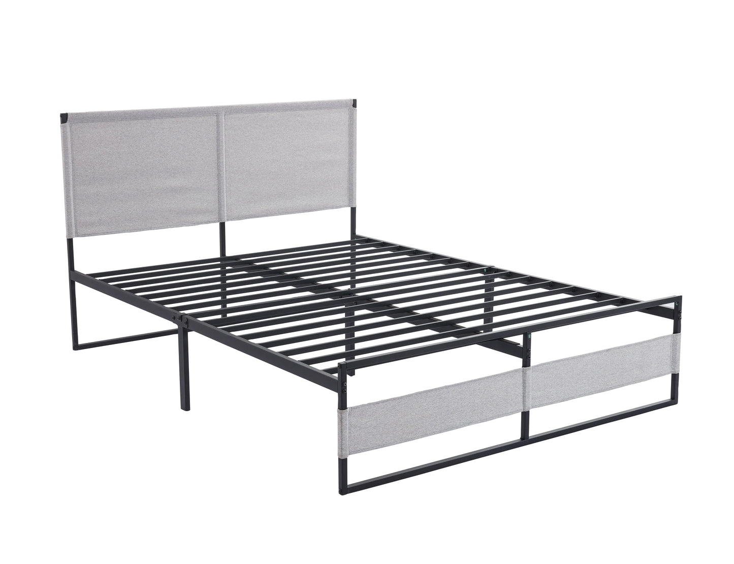 V4 Metal Bed Frame 14 Inch King Size with Headboard and Footboard, Mattress Platform with 12 Inch Storage Space