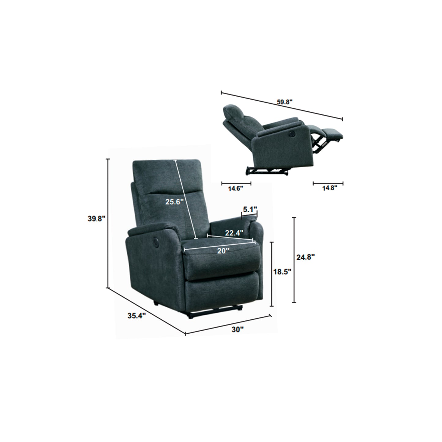 Top-Selling Power Recliner Chair with Single Chair Design