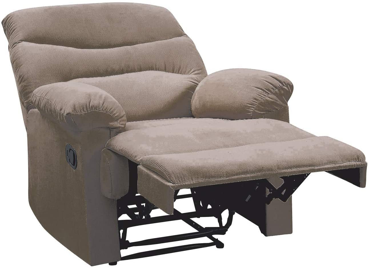 Arcadia Recliner in Light Brown Woven Fabric with Motion - Comfortable and Stylish Recliner