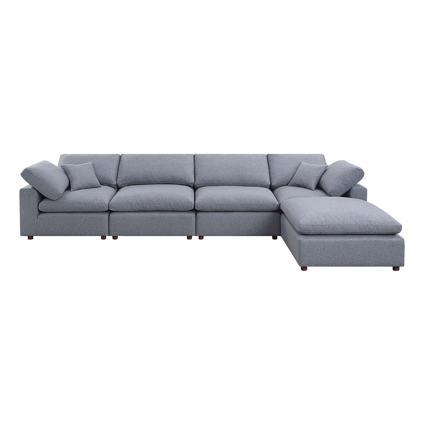 Customizable Modern Grey Sectional Sofa Set