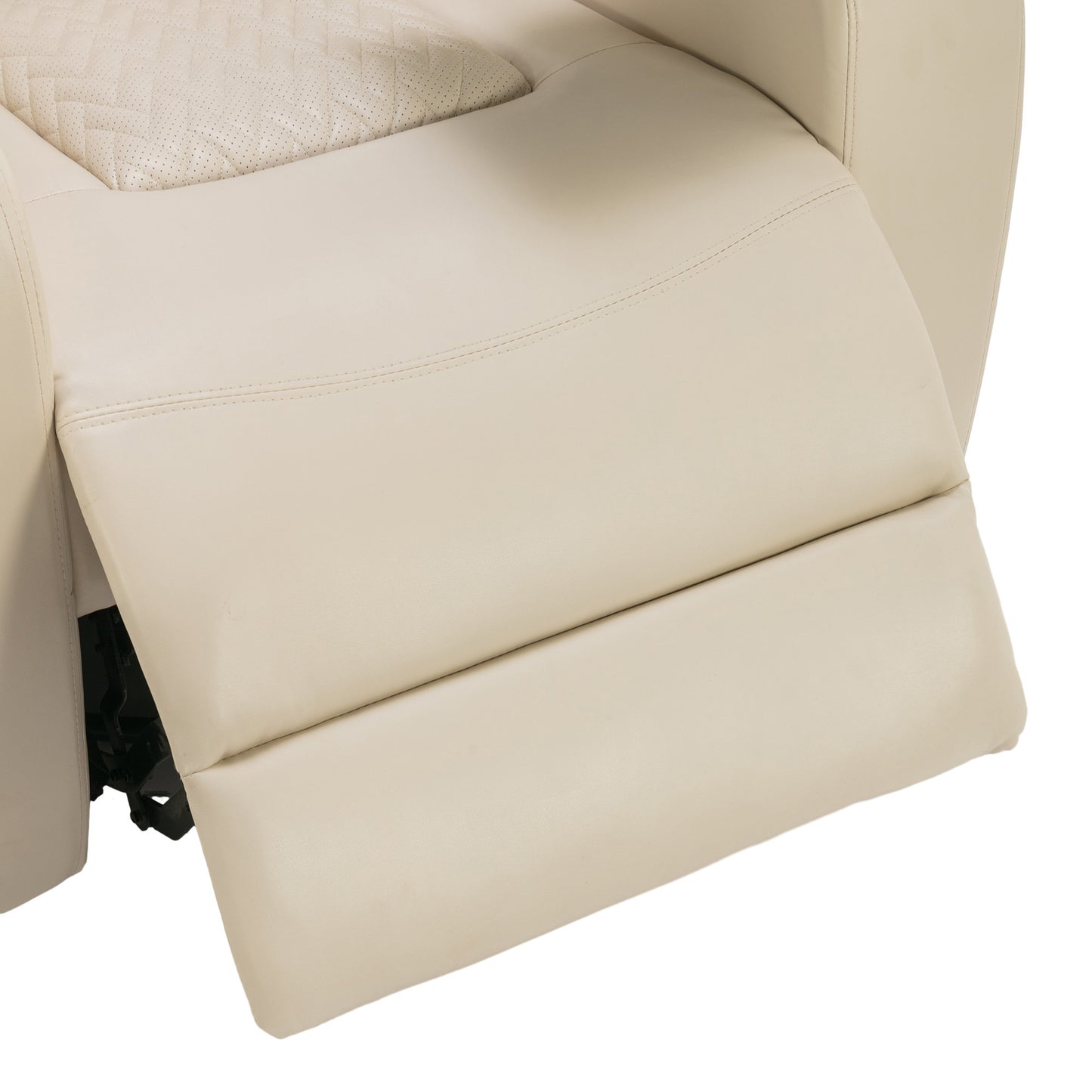 Power Recliner with Swivel, Cup Holder, USB Port, and Tray Table, White