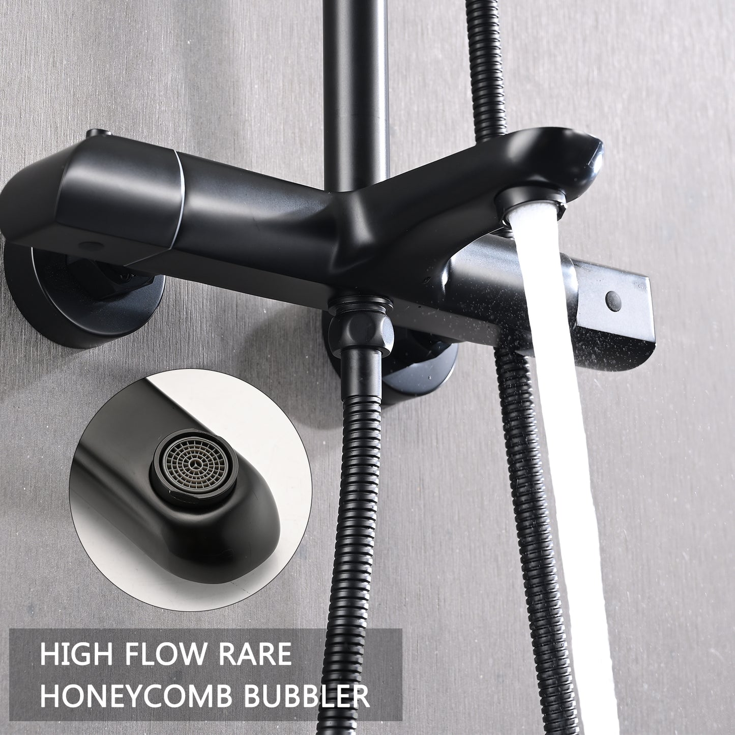 Luxurious Matte Black 3-Function Shower System for Enhanced Shower Experience