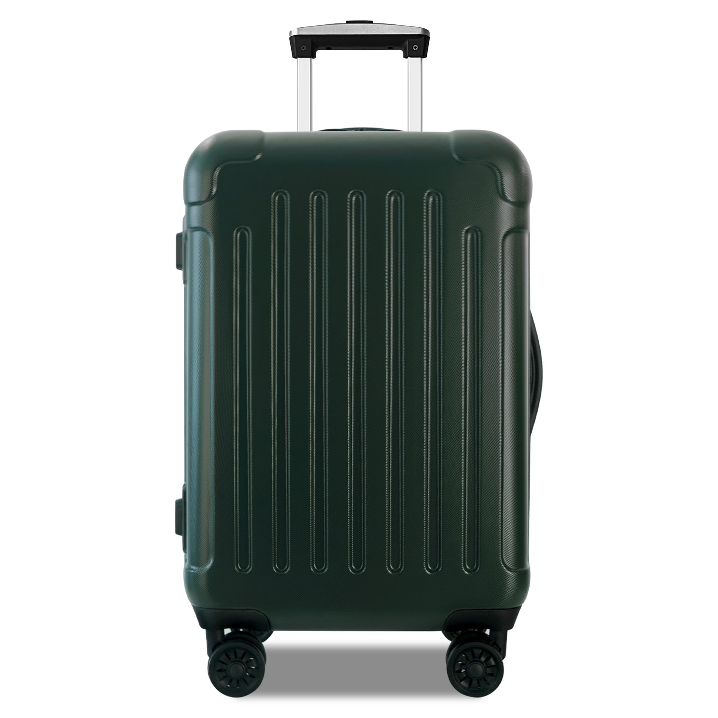 Luggage 3 Piece Sets with Spinner Wheels ABS+PC Lightweight (20/24/28), Green