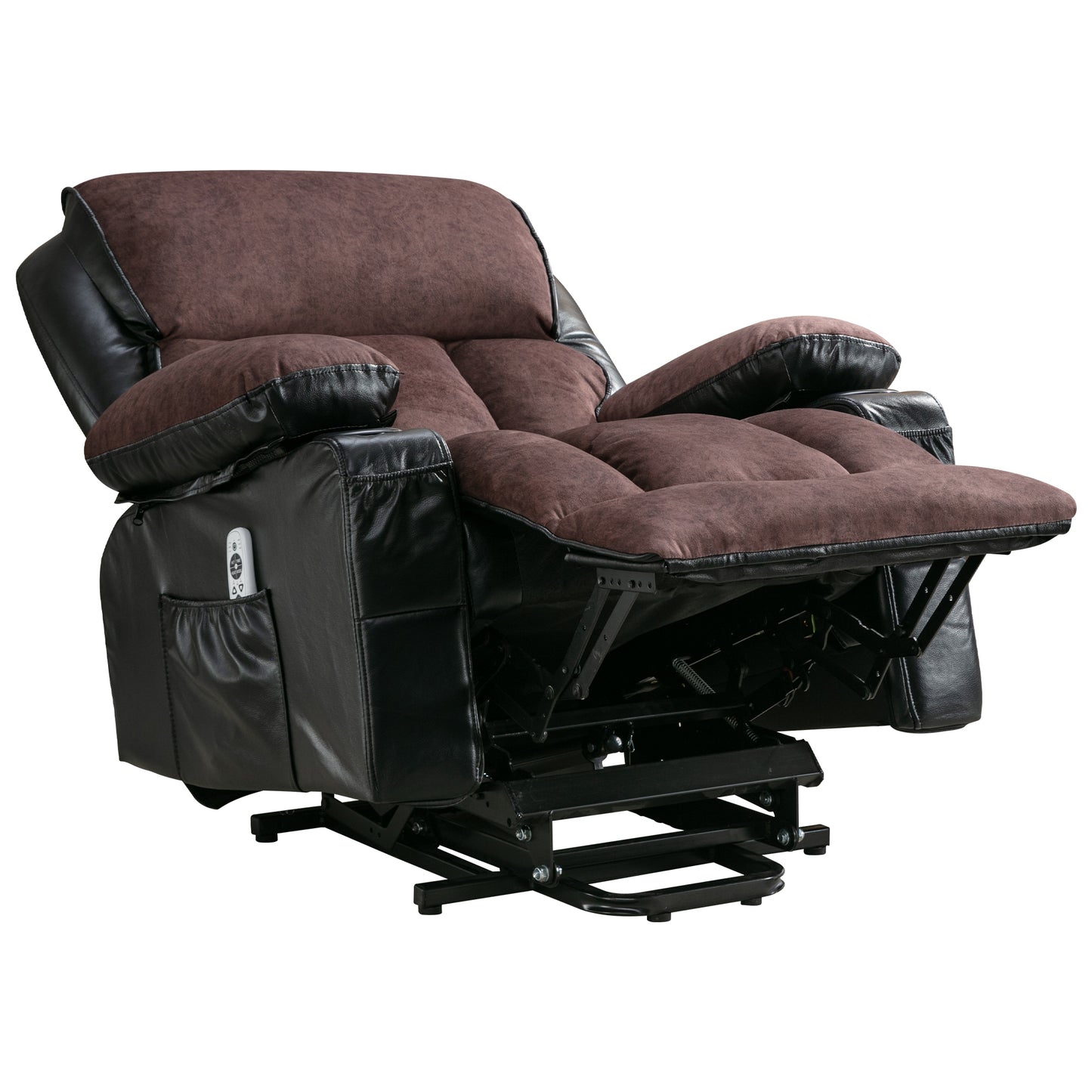 Electric Power Lift Recliner Chair with Heat and Massage for Elderly in Black/Brown