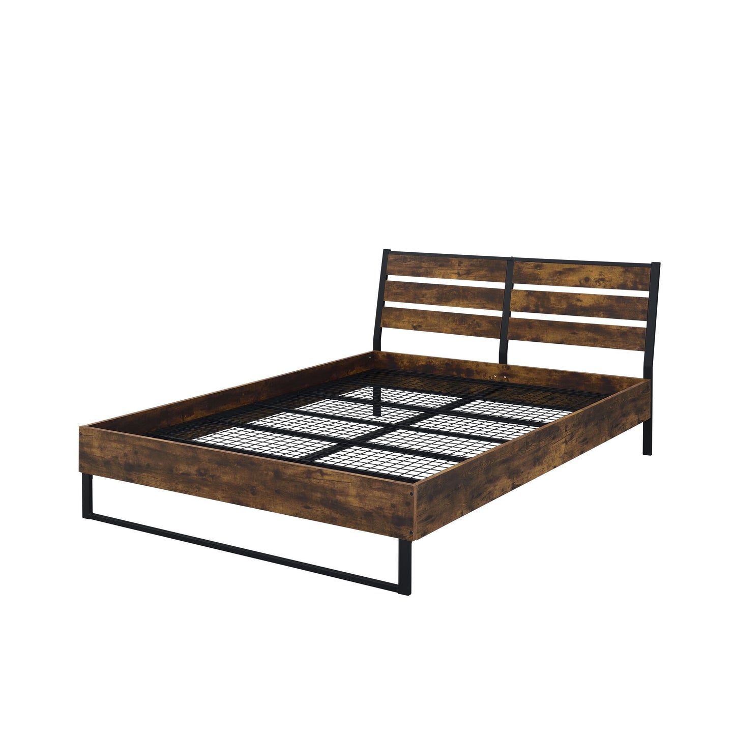 Juvanth Eastern King Bed in Rustic Oak & Black Finish 24247EK