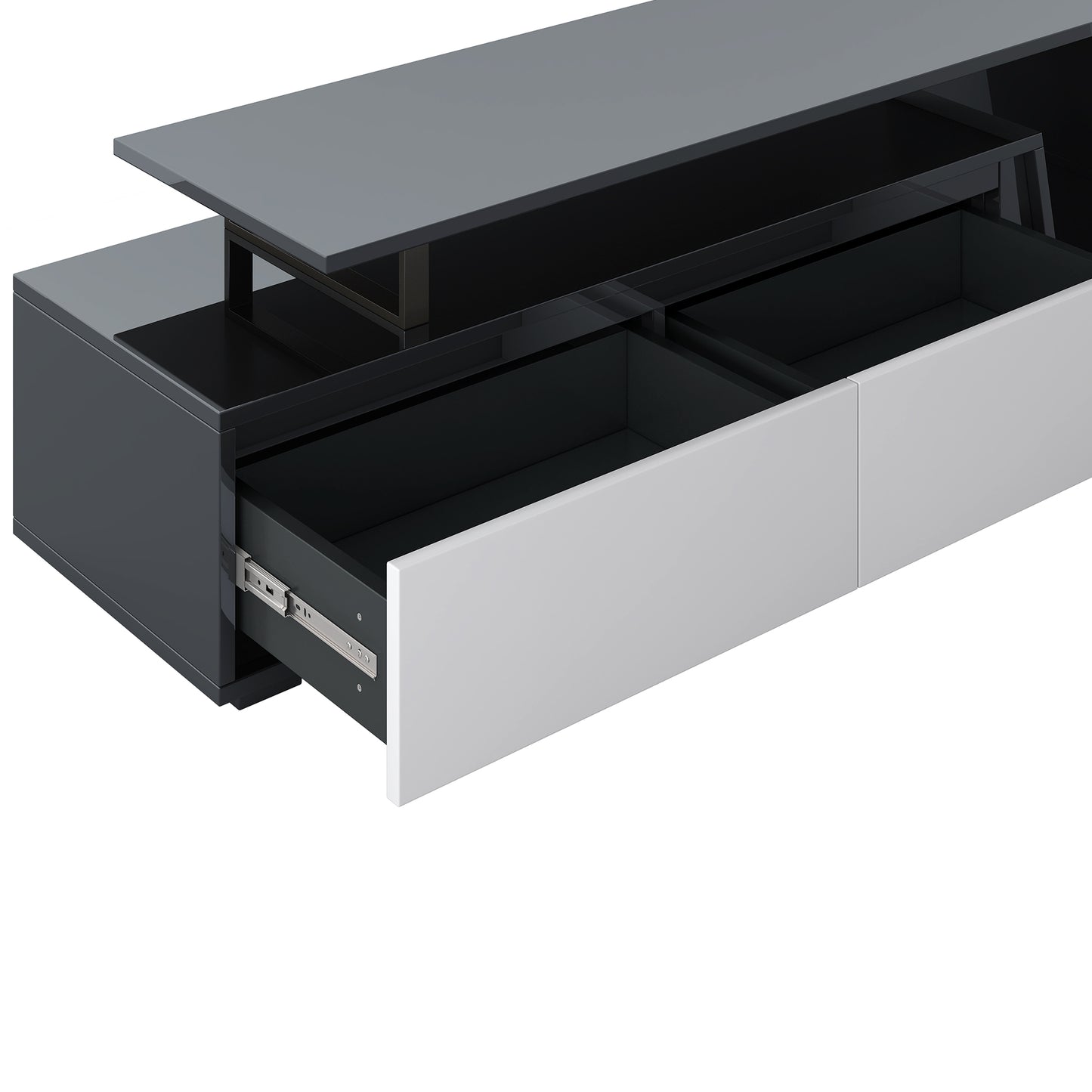 Sleek Rectangle Extendable TV Stand with Ample Storage for TVs Up to 100''