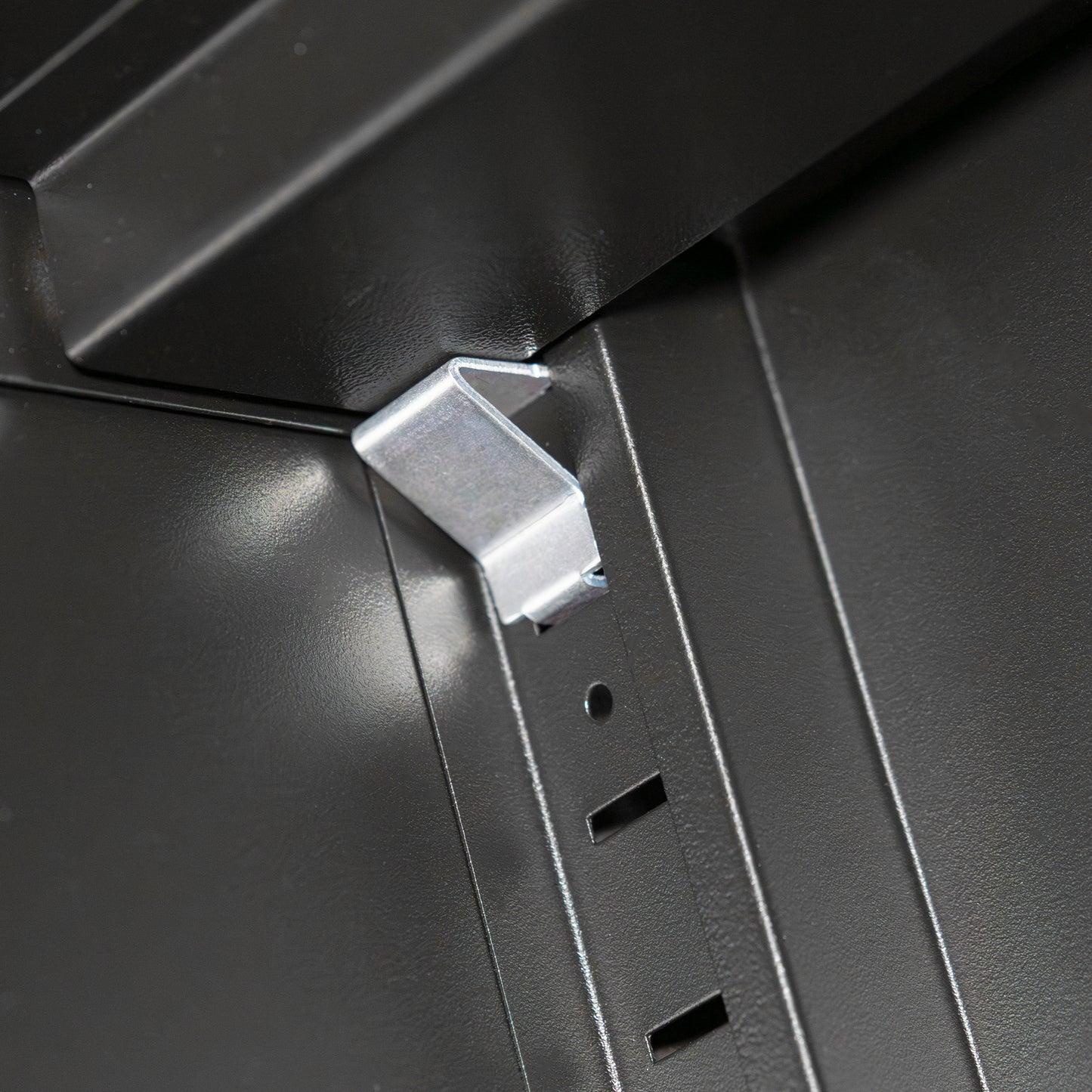 Lockable Steel Storage Cabinet with Adjustable Shelves, Black