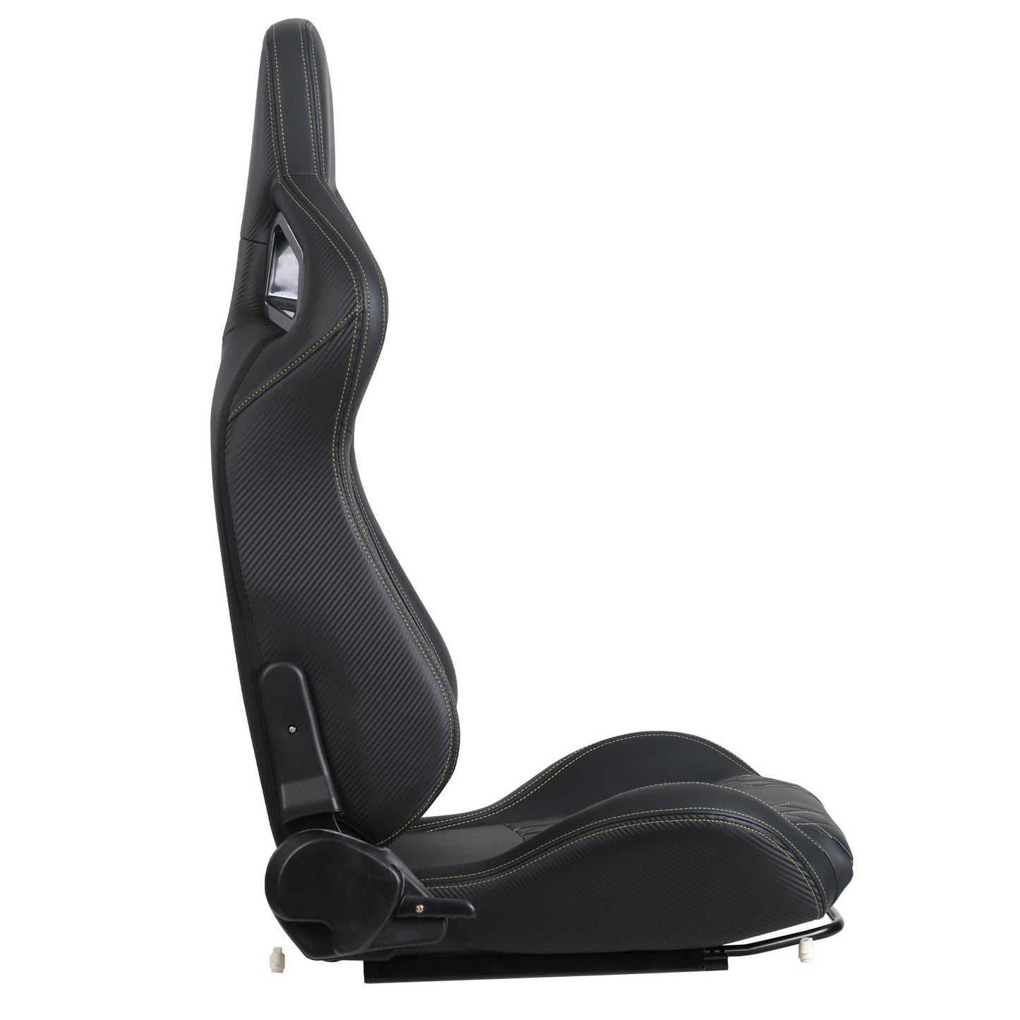 Ergonomic PVC Racing Simulator Game Seats, Black with Adjustable Double Slides