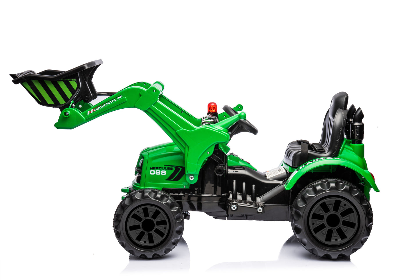 Green Kids Ride on Excavator with 12V Battery Power