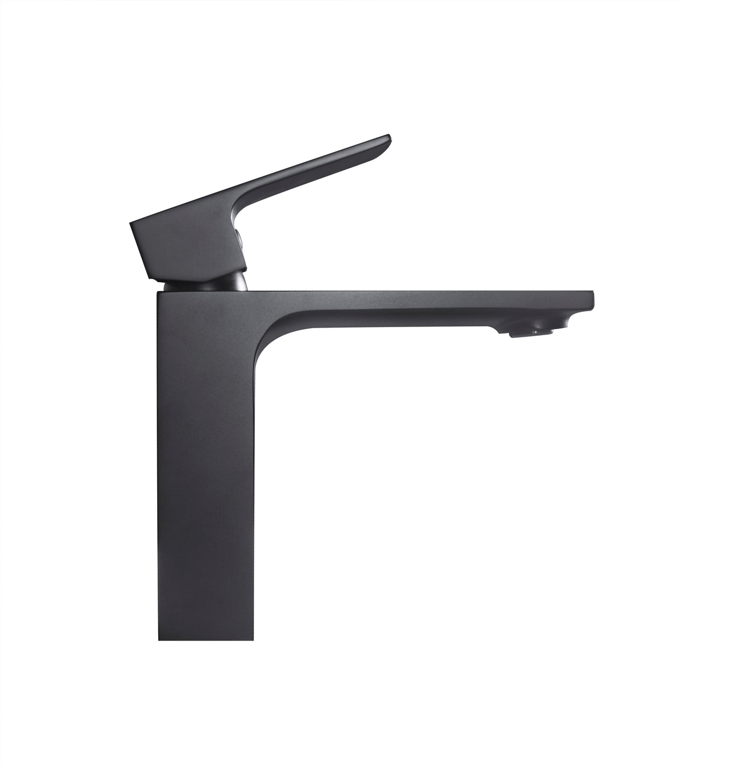 Elegant Matte Black Bathroom Faucet with Single Handle and Pop-Up Drain