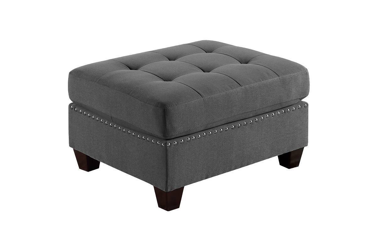 Contemporary Tufted Modular Sectional Set with Nailhead Detail