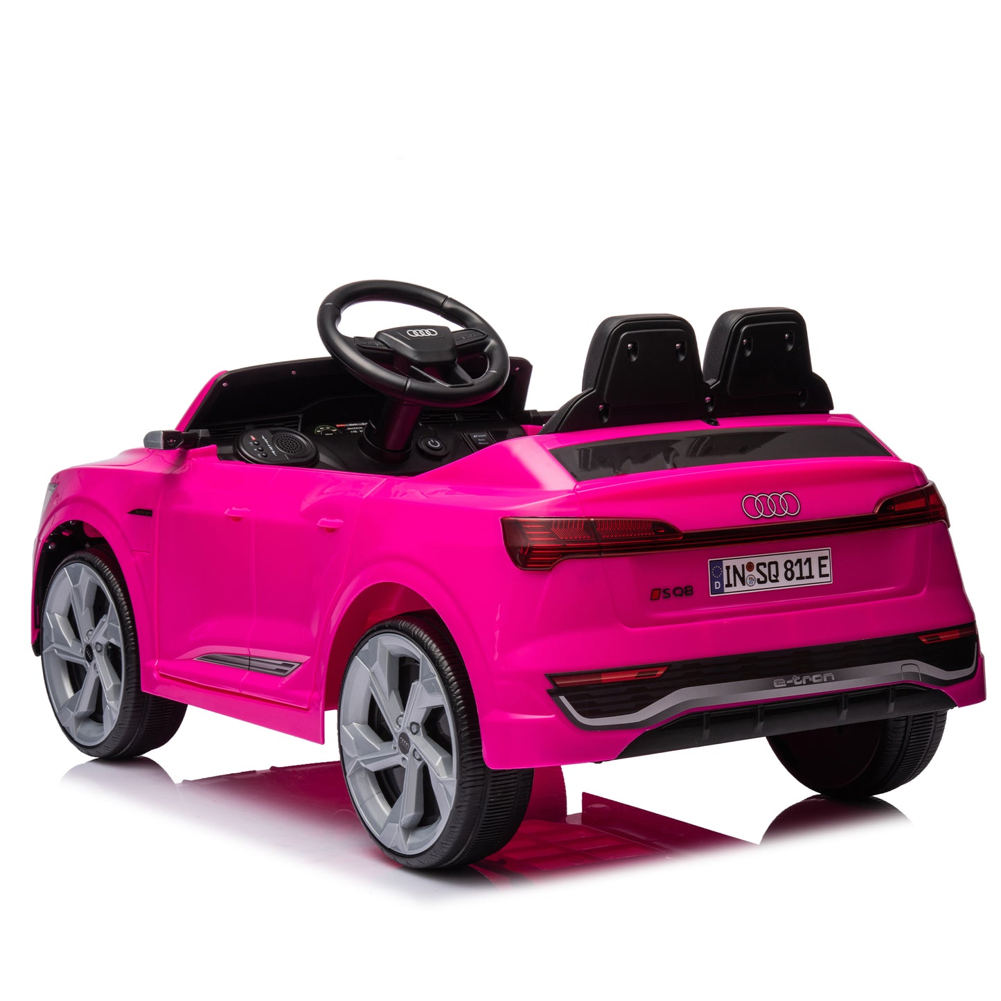 12V Kids Ride On Electric Car w/Parents Remote Control,Licensed Audi SQ8 for Kids,Dual Drive,Suspension,Hanging start,Three speed adjustable Music,Volume Control,LED Lights for Kids Aged 3-6.