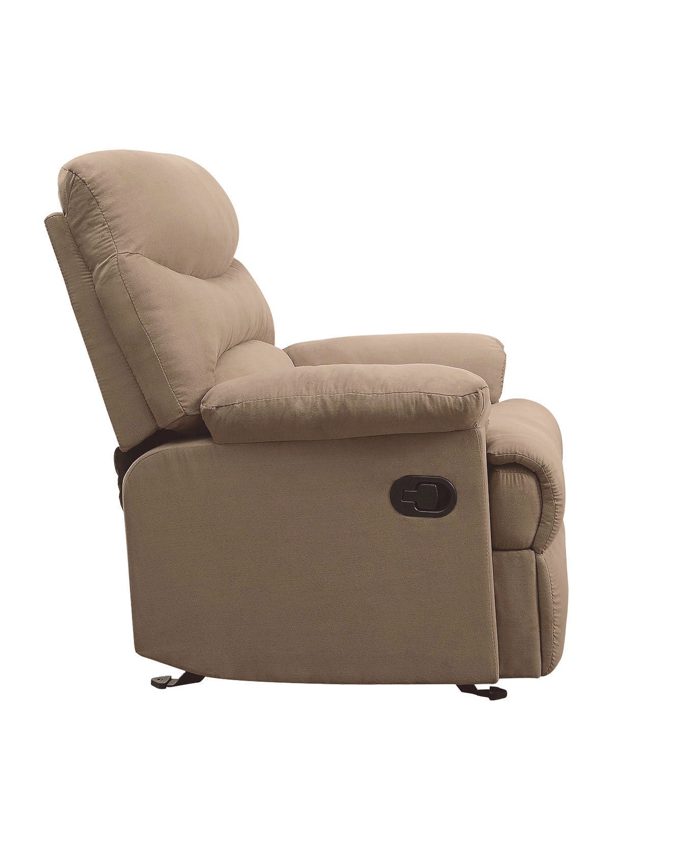 Arcadia Recliner in Light Brown Microfiber with Motion