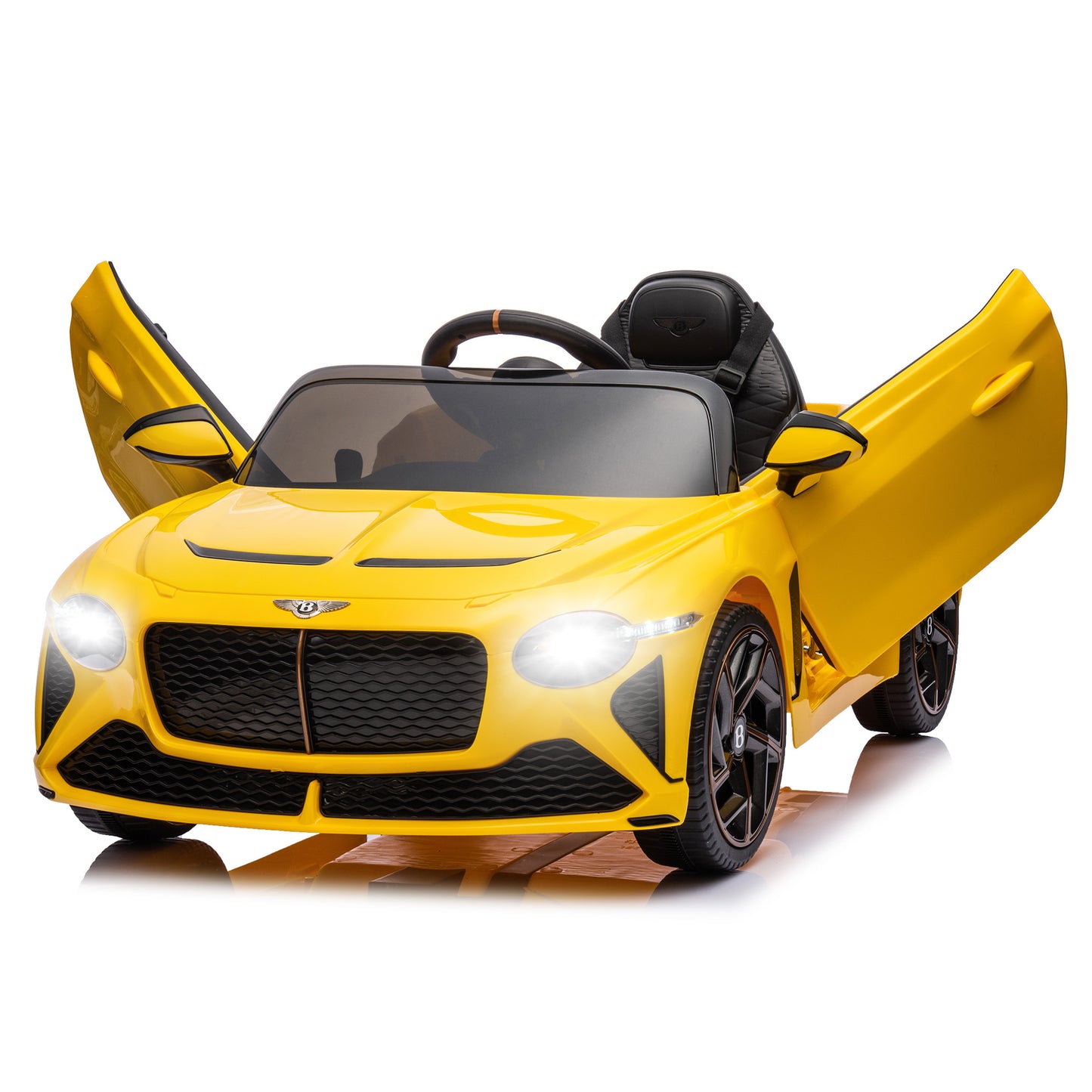 12V Battery Powered Ride On Car for Kids, Licensed Bentley Bacalar, Remote Control Toy Vehicle with Music Player, LED Light, 2 Driving Modes