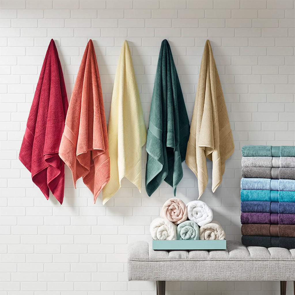 Luxury 8-Piece Cotton Towel Set with Antimicrobial Treatment