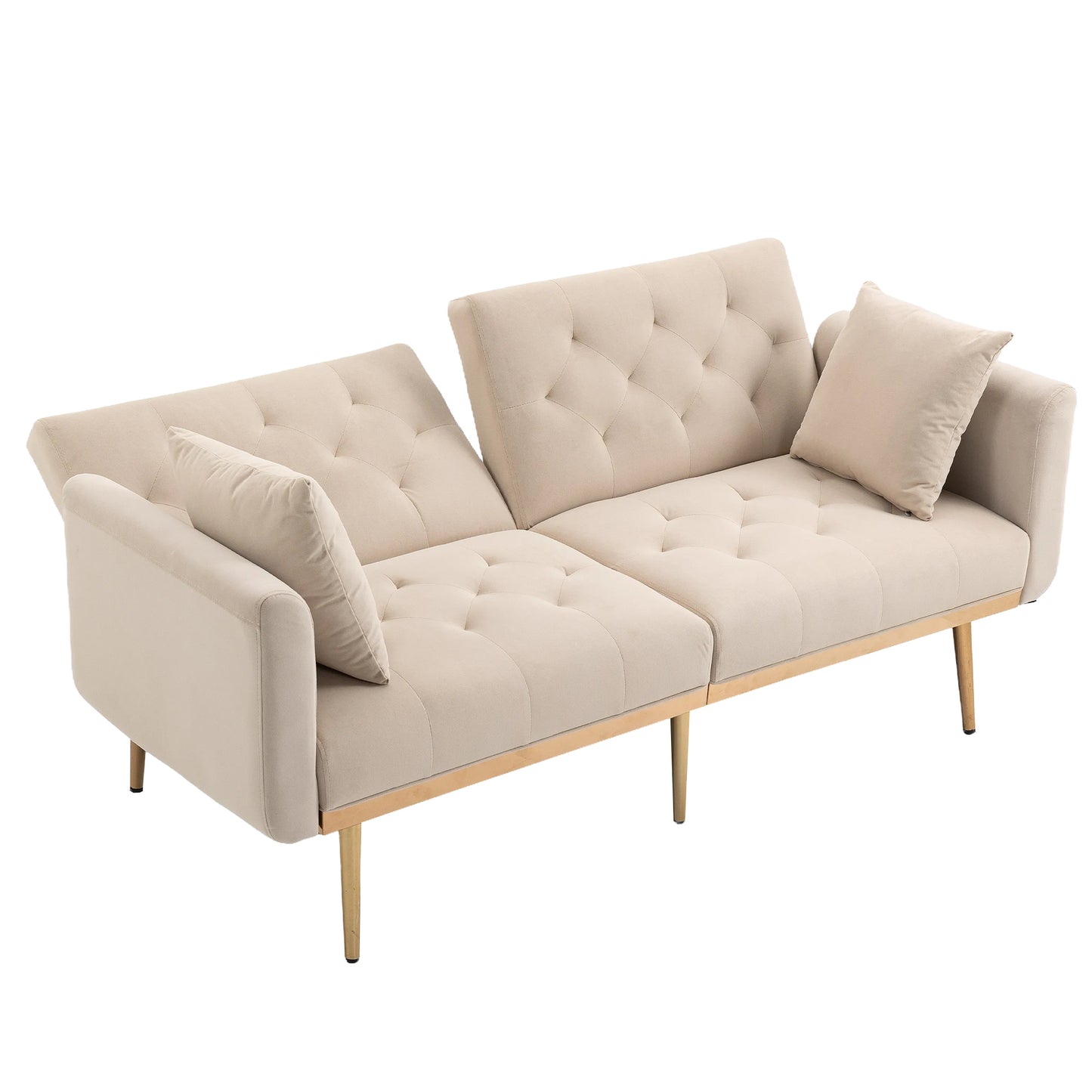 Velvet  Sofa , Accent sofa .loveseat sofa with metal  feet