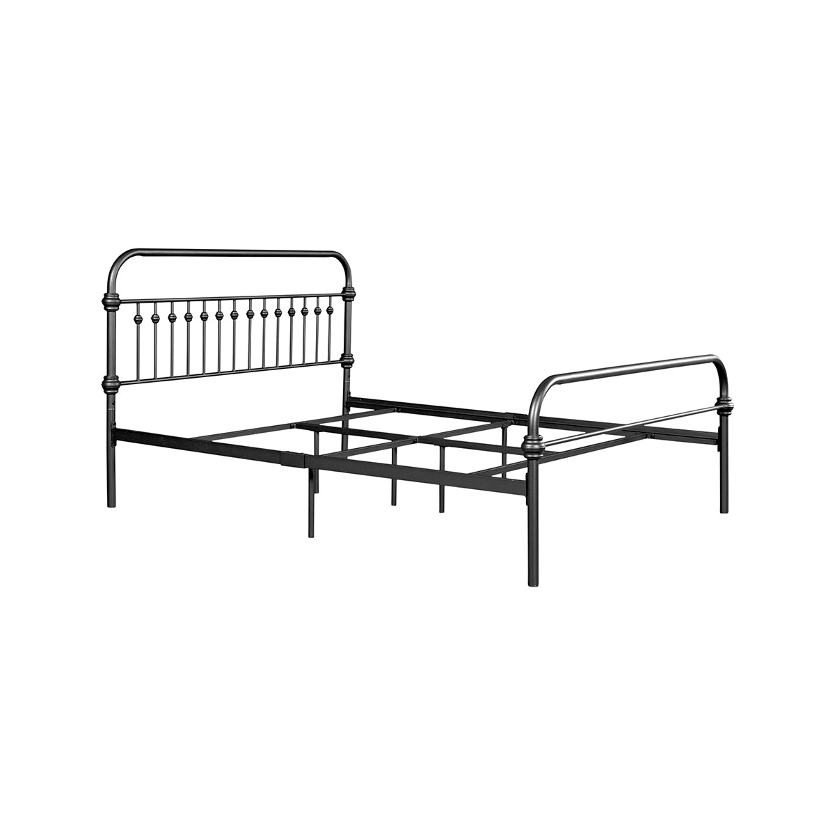 86.4" L X 59.6" W X 44"H Metal Bed Frame Queen Size Standerd Bed Frame - BLACK