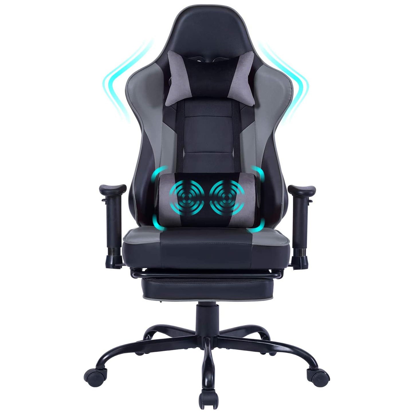 Ergonomic Gaming Chair with Vibration Massage & 2D Armrests