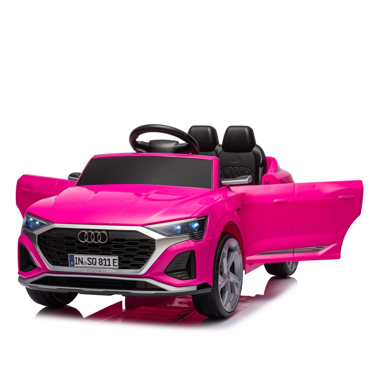 12V Kids Ride On Electric Car w/Parents Remote Control,Licensed Audi SQ8 for Kids,Dual Drive,Suspension,Hanging start,Three speed adjustable Music,Volume Control,LED Lights for Kids Aged 3-6.