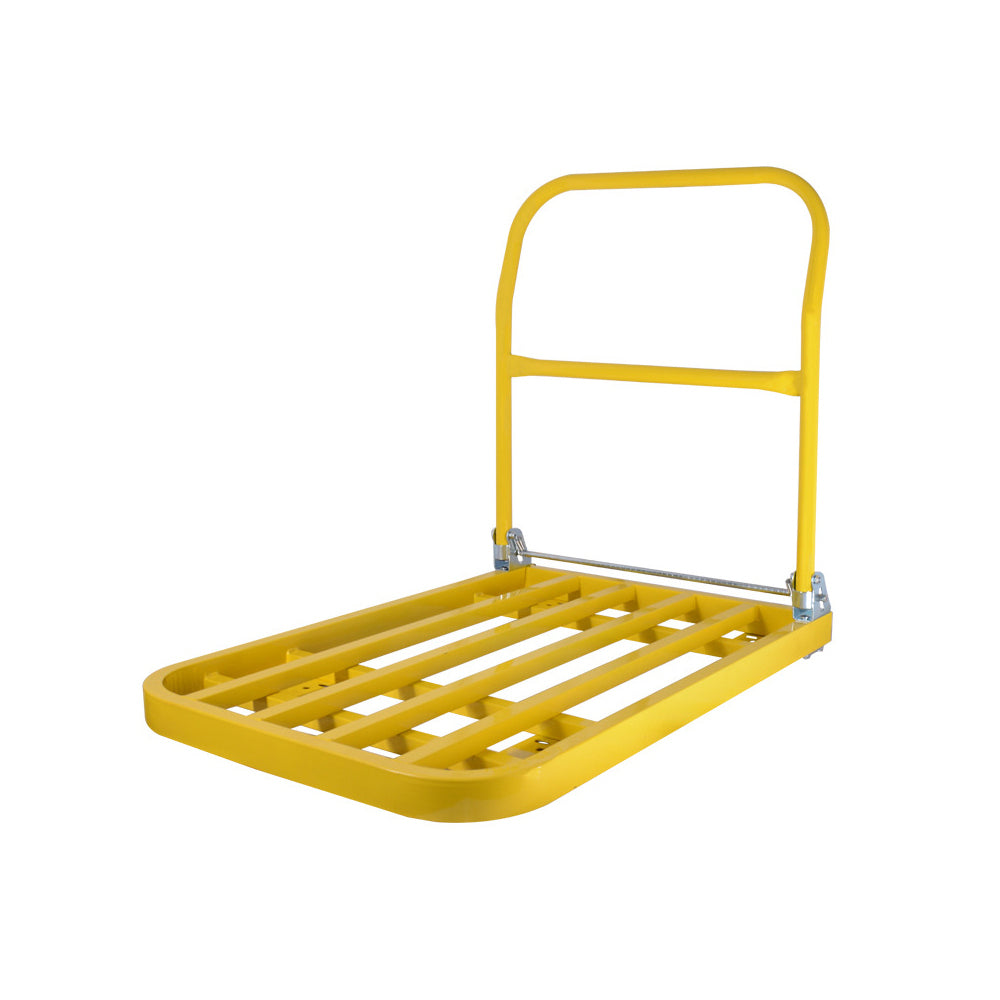 660 lbs. Capacity Steel Push Hand Truck Heavy-Duty Dolly Folding Foldable Moving Warehouse Platform Cart in Yellow