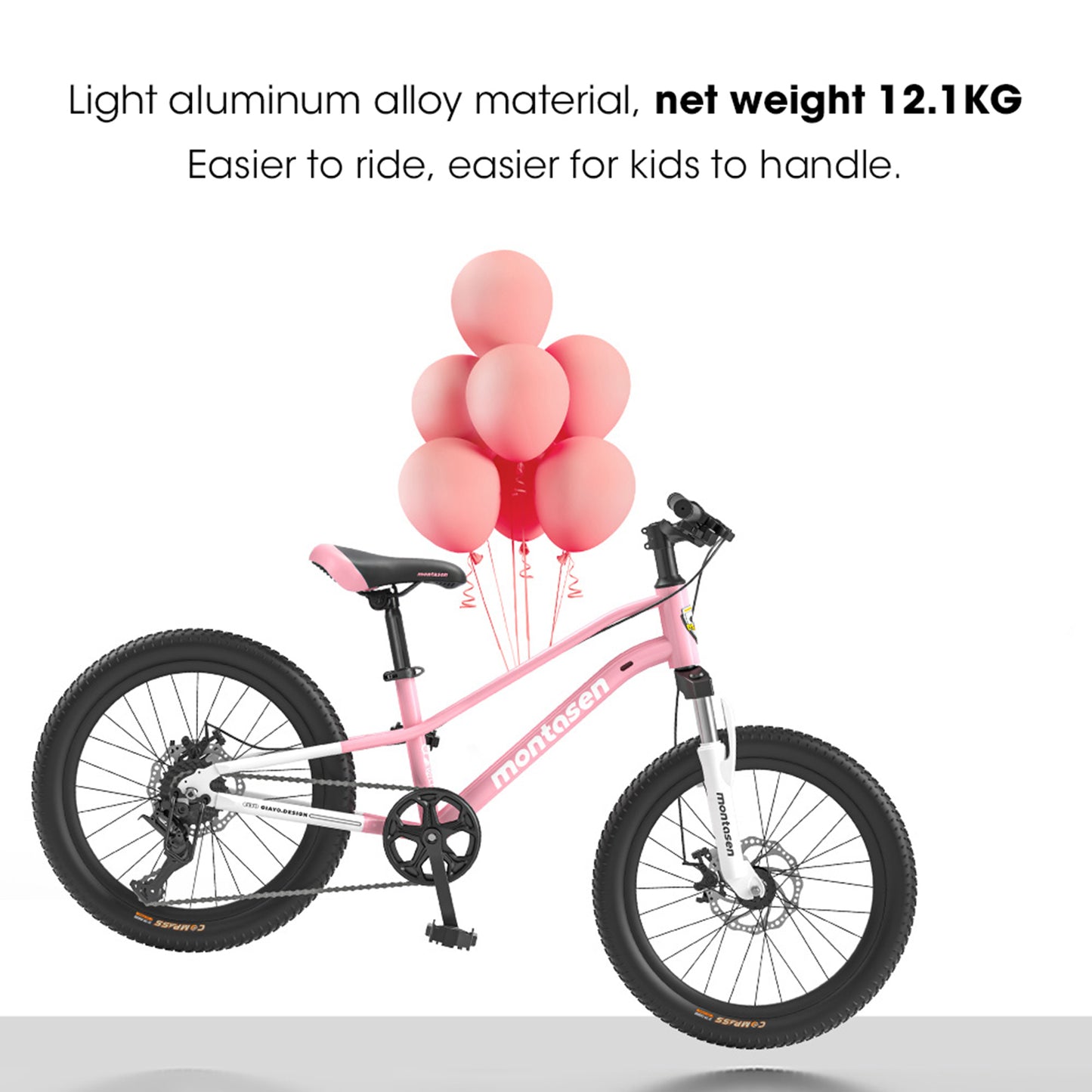 24" Youth Bike Kids Bike for Boys and Girls with Suspension Fork, 7-Speed Drivetrain, Multiple Colors.