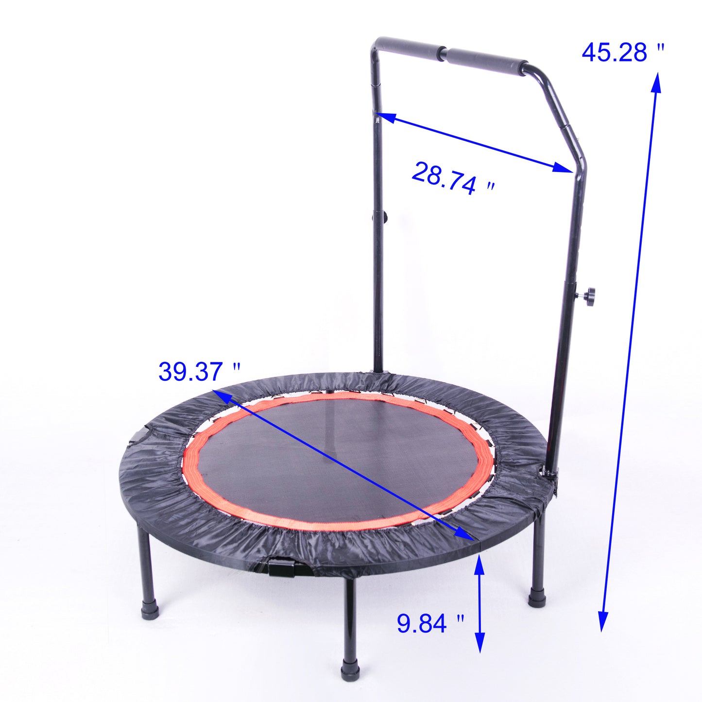 40 Inch Mini Exercise Trampoline for Adults or Kids  Indoor Fitness Rebounder Trampoline with Safety Pad  Max. Load 300LBS