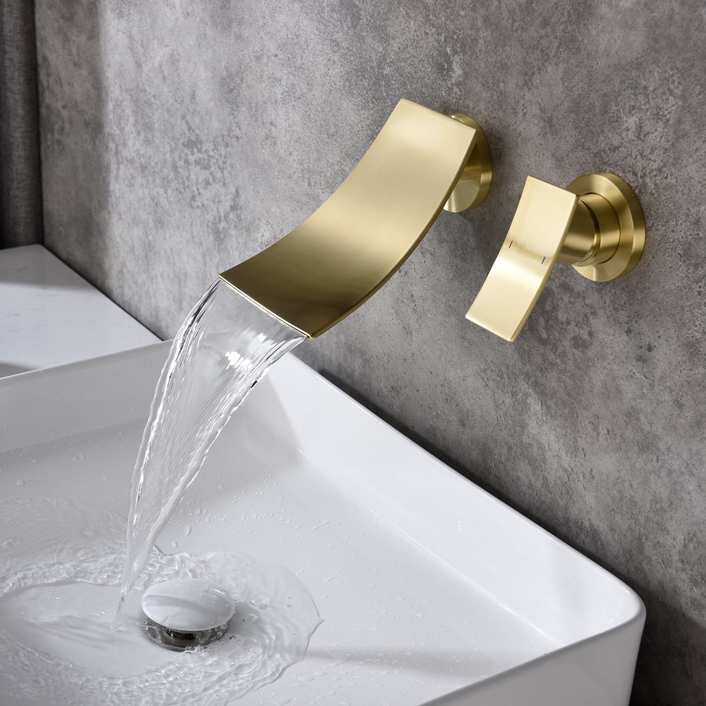 Elegant Wall-Mounted Waterfall Bathroom Faucet