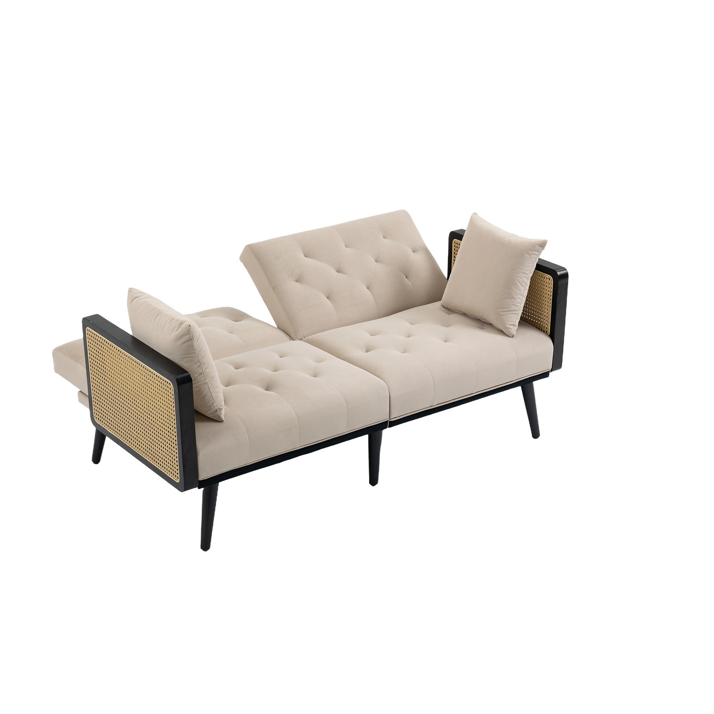 Velvet  Sofa , Accent sofa .loveseat sofa with metal  feet