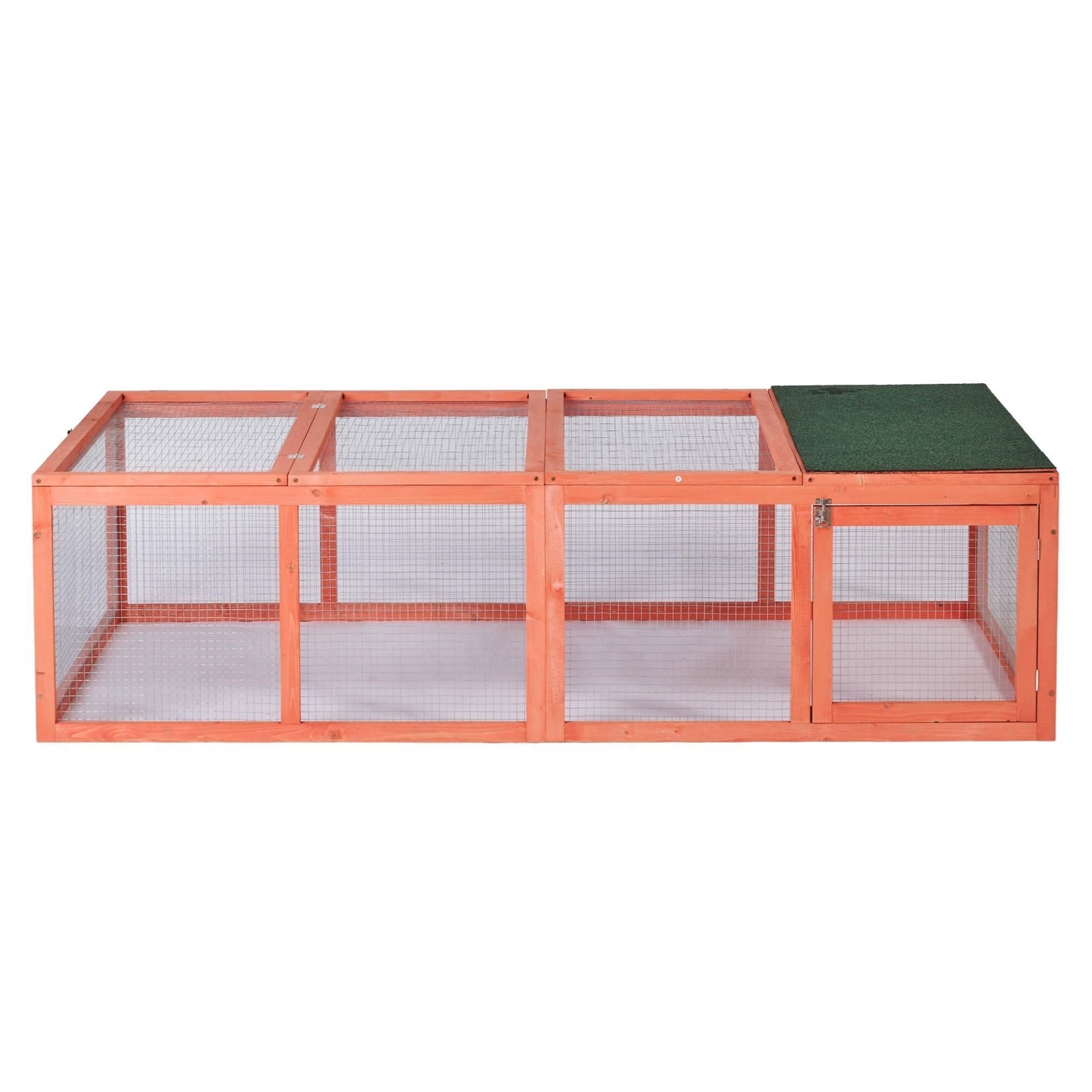 Rabbit Hutch W/ Mesh Wire, 70.9Lx39.4Wx 18.9H Inch