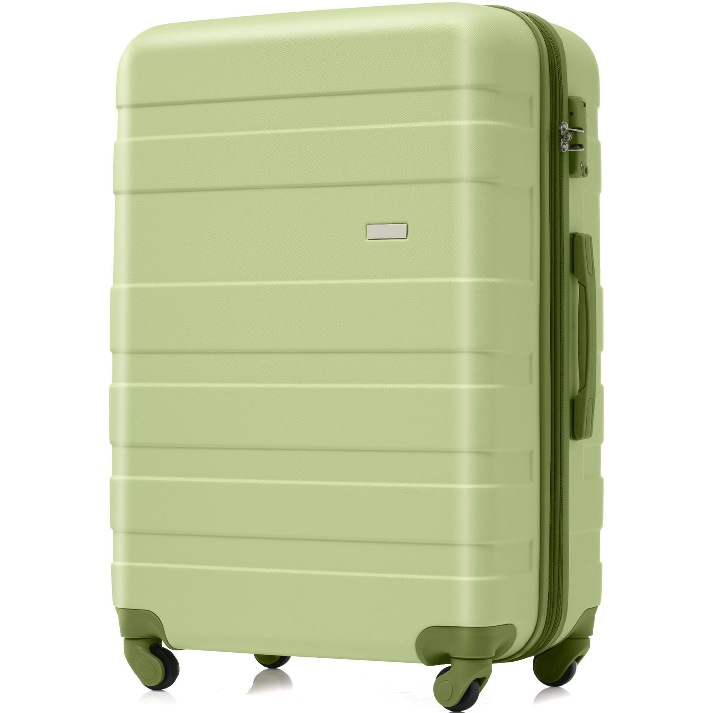 Luggage Sets New Model Expandable ABS Hardshell 3pcs Clearance Luggage Hardside Lightweight Durable Suitcase sets Spinner Wheels Suitcase with TSA Lock 20''24''28''( Light Green)