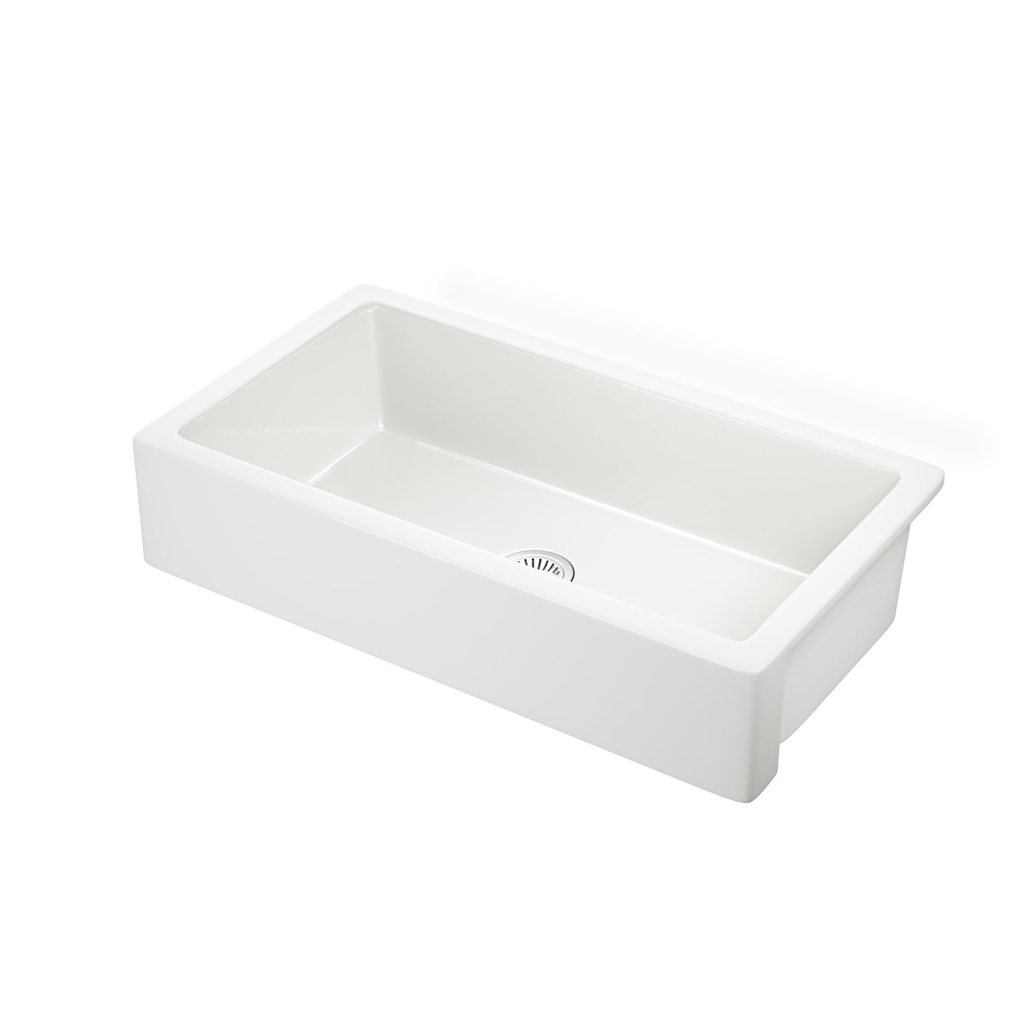 White Ceramic Undermount Farmhouse Kitchen Sink - Vintage Design