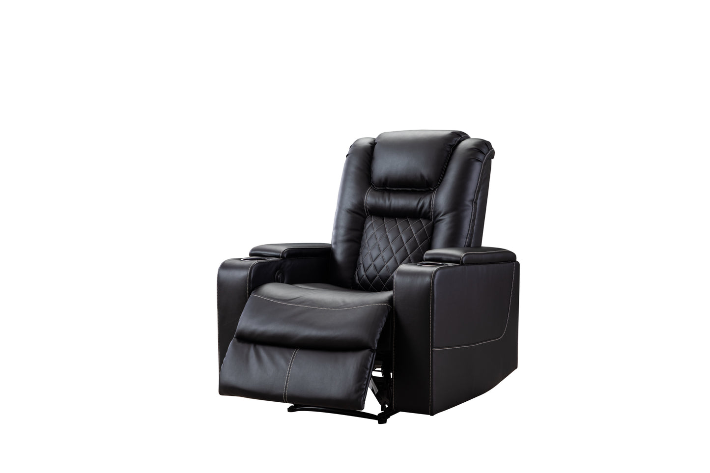 Luxurious Recliner with Cup Holder and USB Port in PU Material