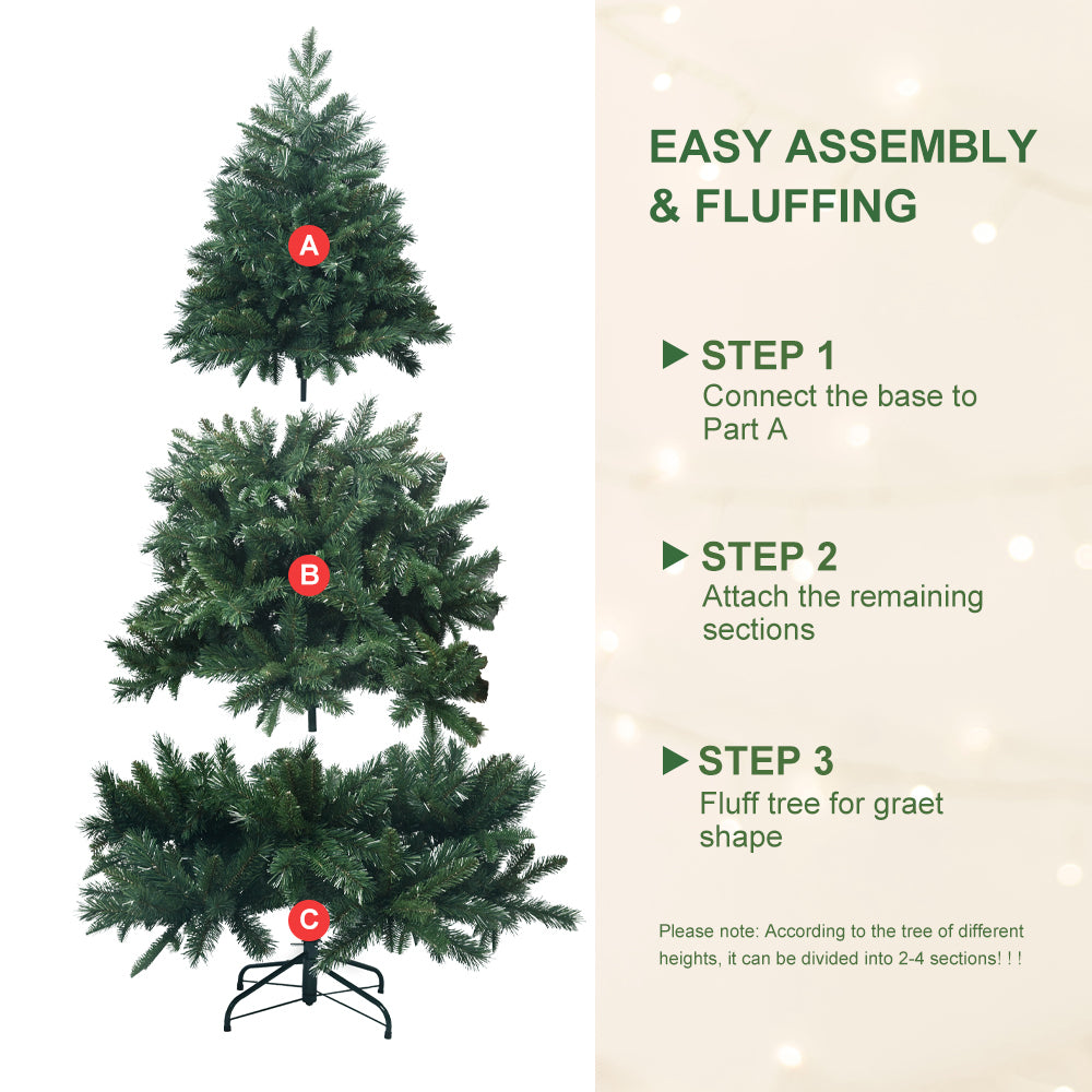 Deluxe 5FT Mixed PE/PVC Green Artificial Christmas Tree