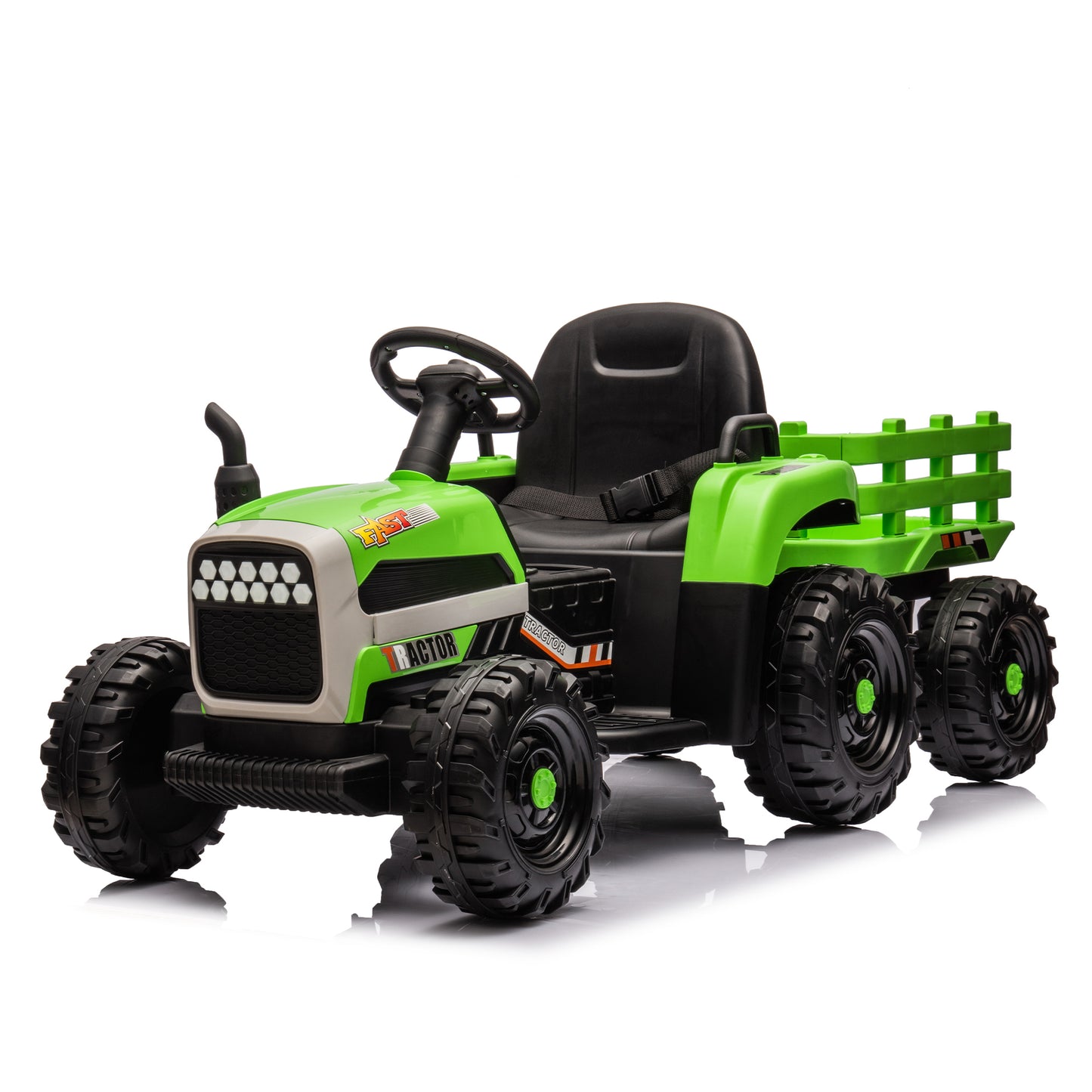 12V Battery Powered Ride on Tractor with Trailer and Remote Control