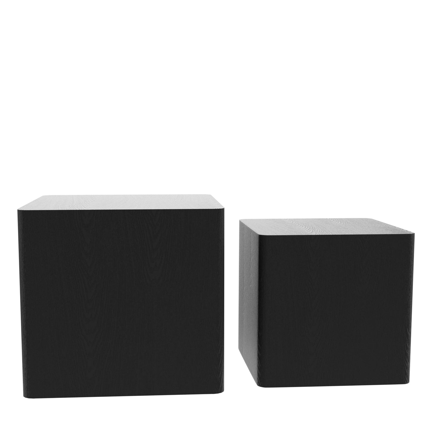 Black MDF Nesting Coffee & Side Tables Set