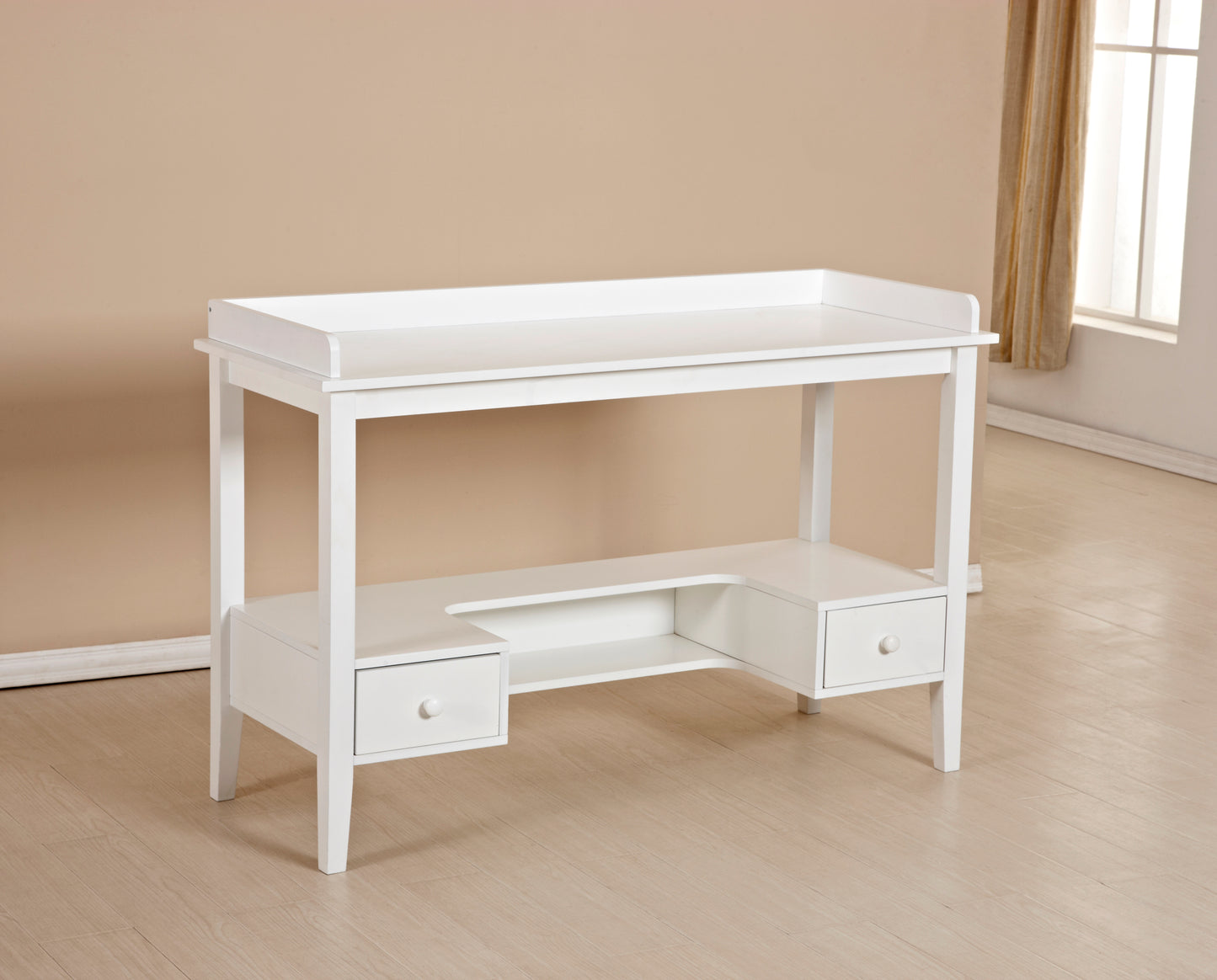 White 46’’ Desk with 2 Drawers for Modern Home Offices