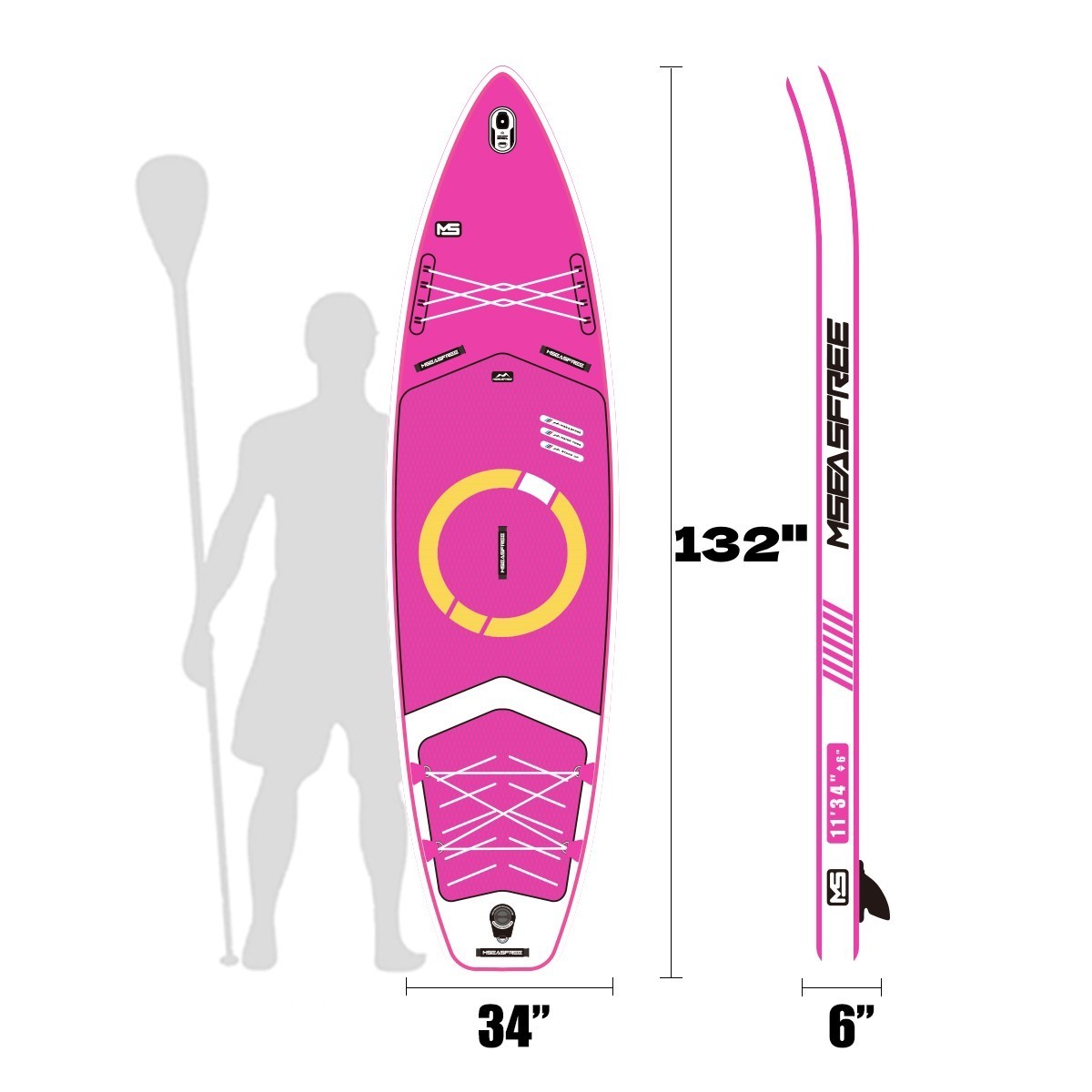 Inflatable Stand Up Paddle Board 11'x34"x6" With Accessories