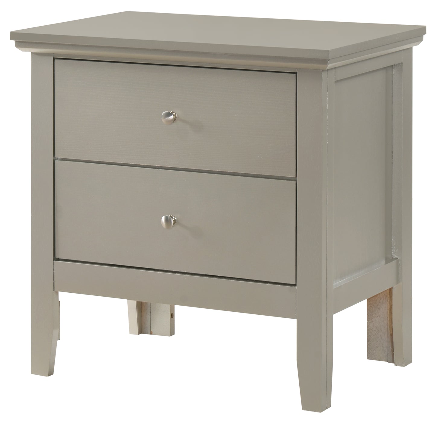 Primo G1333-N Nightstand , Silver Champagne