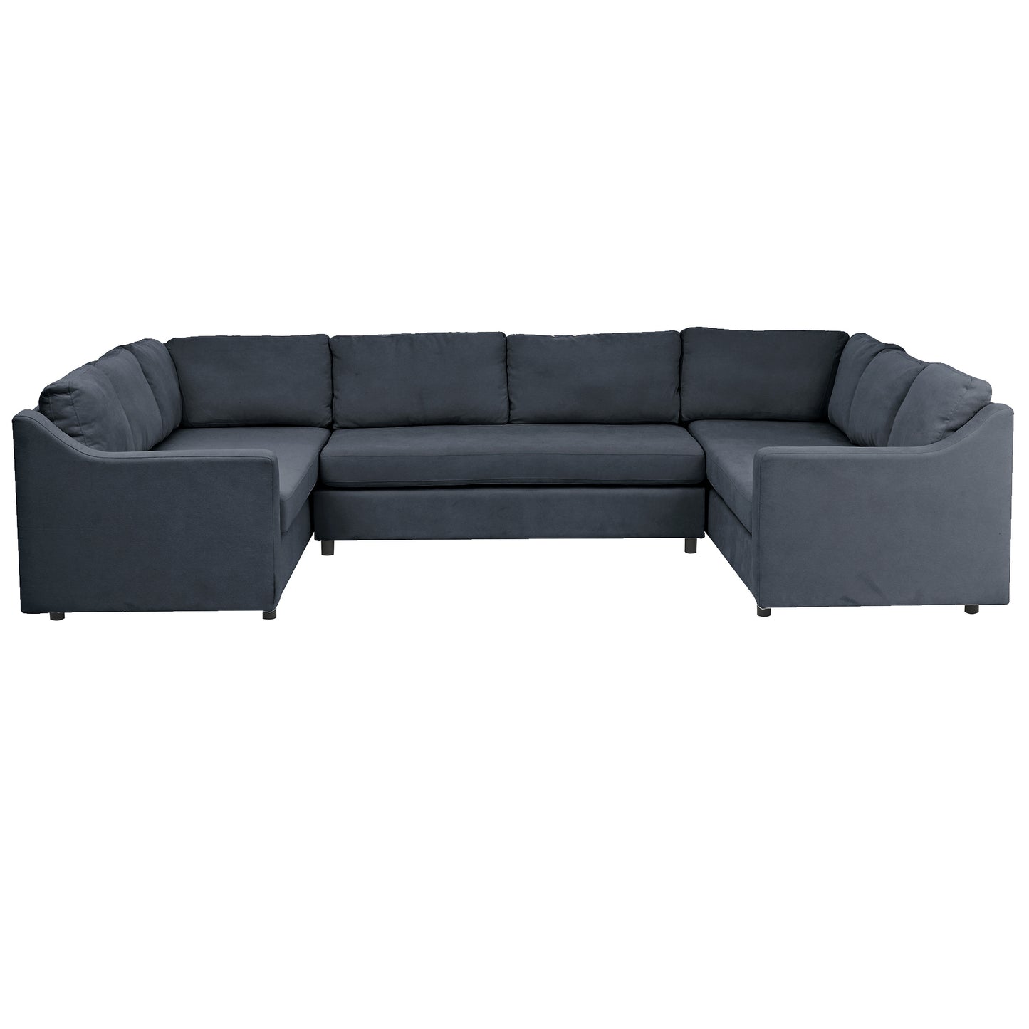 U_Style 3 Pieces Upholstered U-Shaped Large Sectional Sofa with Thick Seat and Back cushions