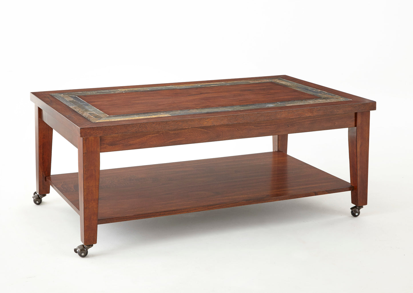 Davenport Coffee Table with Antique Style and Mobility