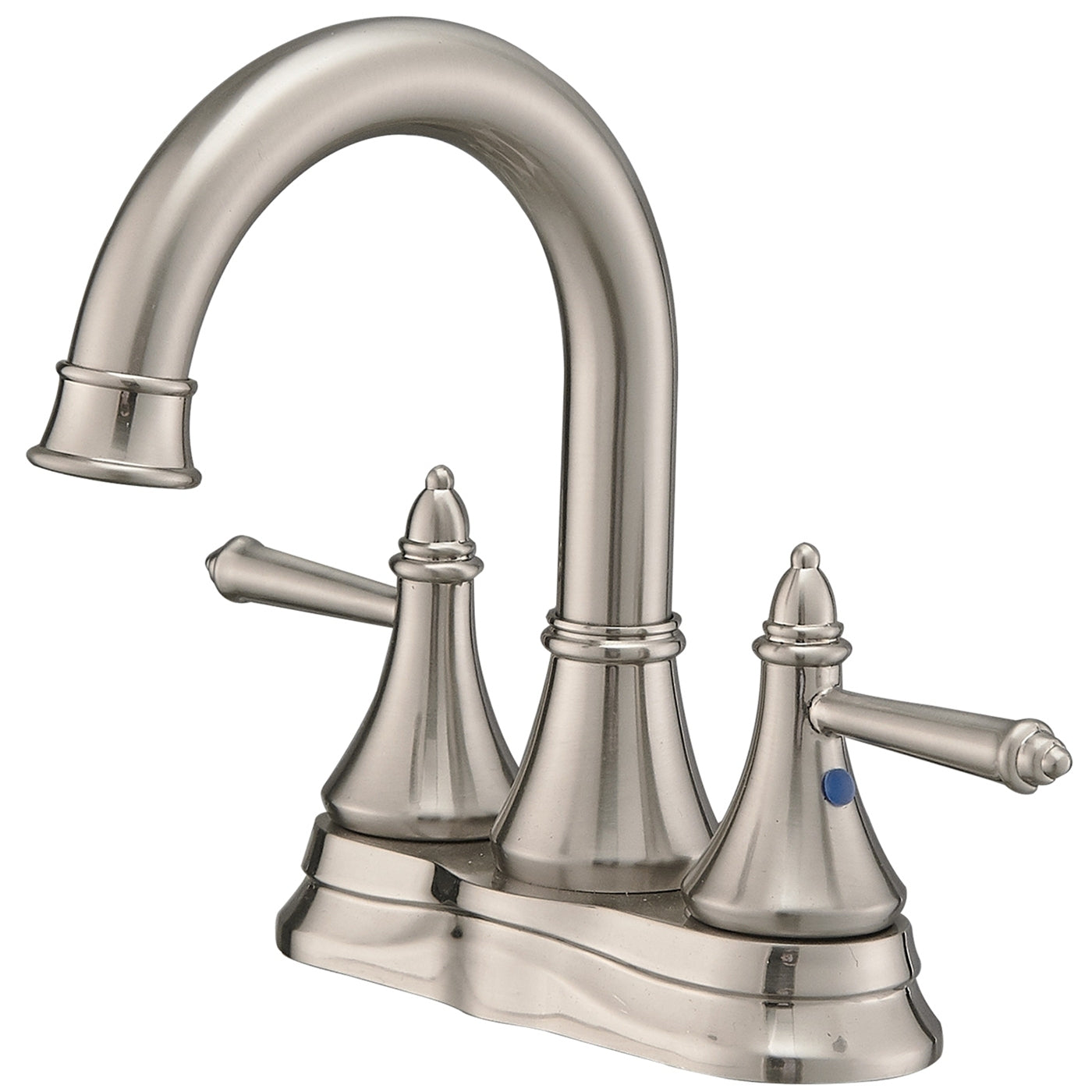 2-Handle Bathroom Faucet with Brushed Nickel Finish for 4 in. Centerset Sink