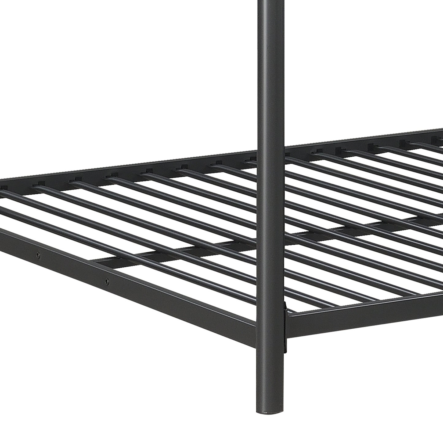 Trio Black Metal Triple Bunk Bed, FULL/FULL/FULL