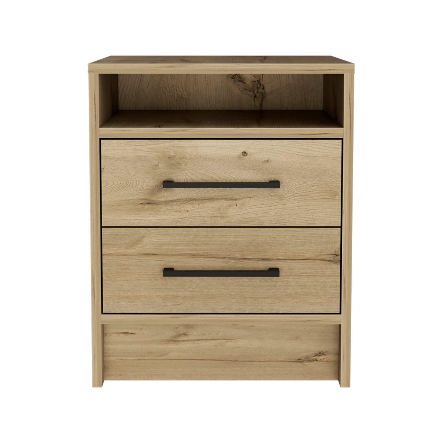 Rowley 2-Drawer 1-Shelf Rectangle Nightstand Light Oak