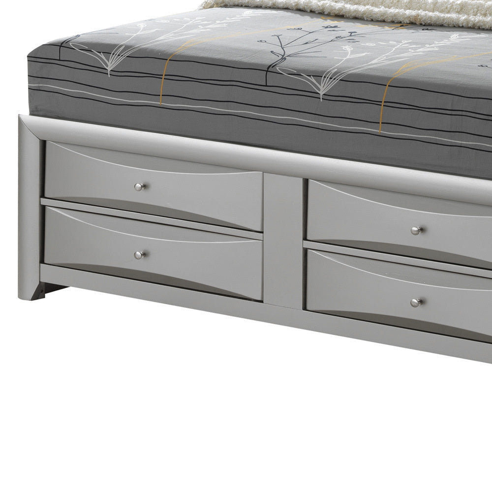 Marilla G1503G-FSB3 Full Storage bed , Silver Champagne