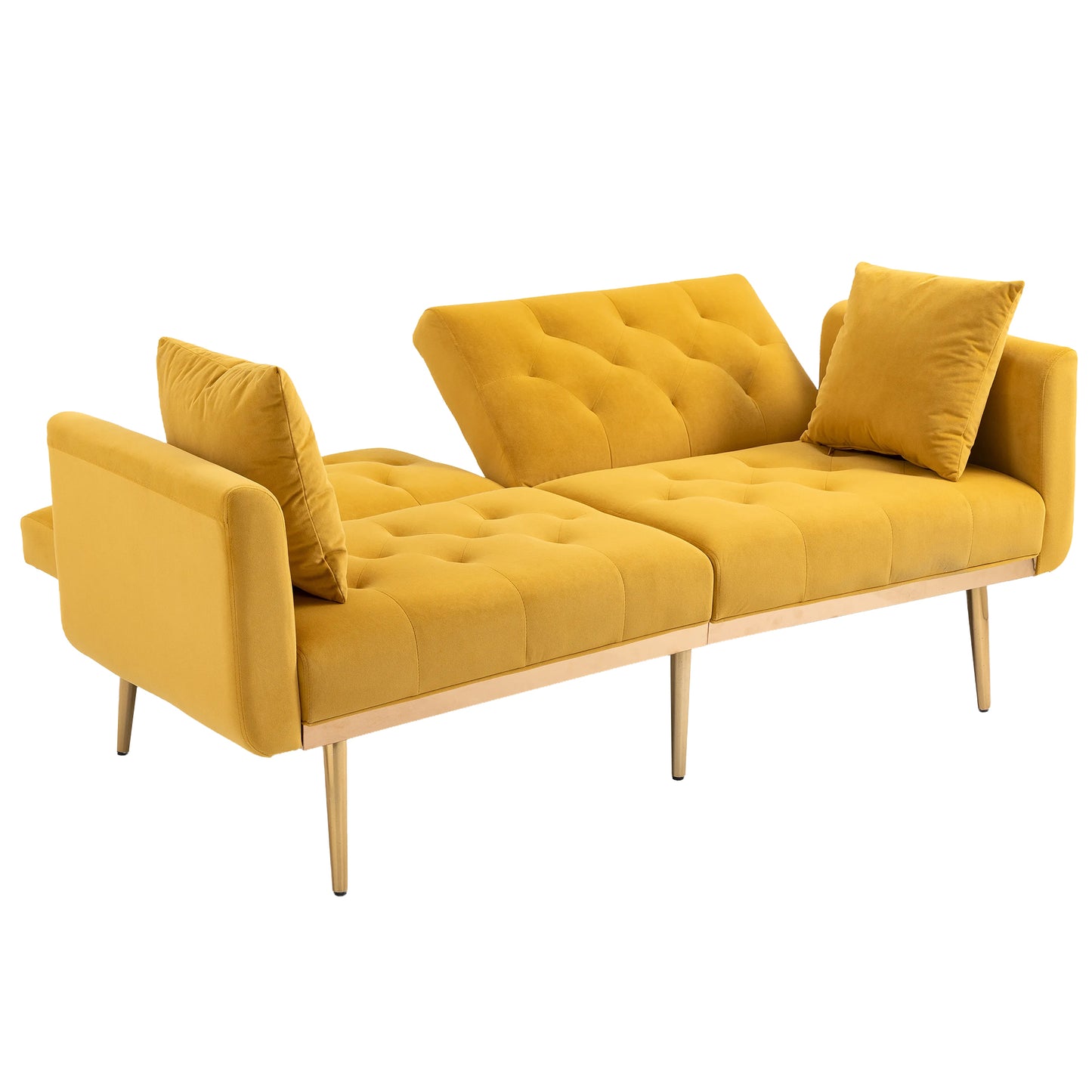 Velvet  Sofa , Accent sofa .loveseat sofa with metal  feet