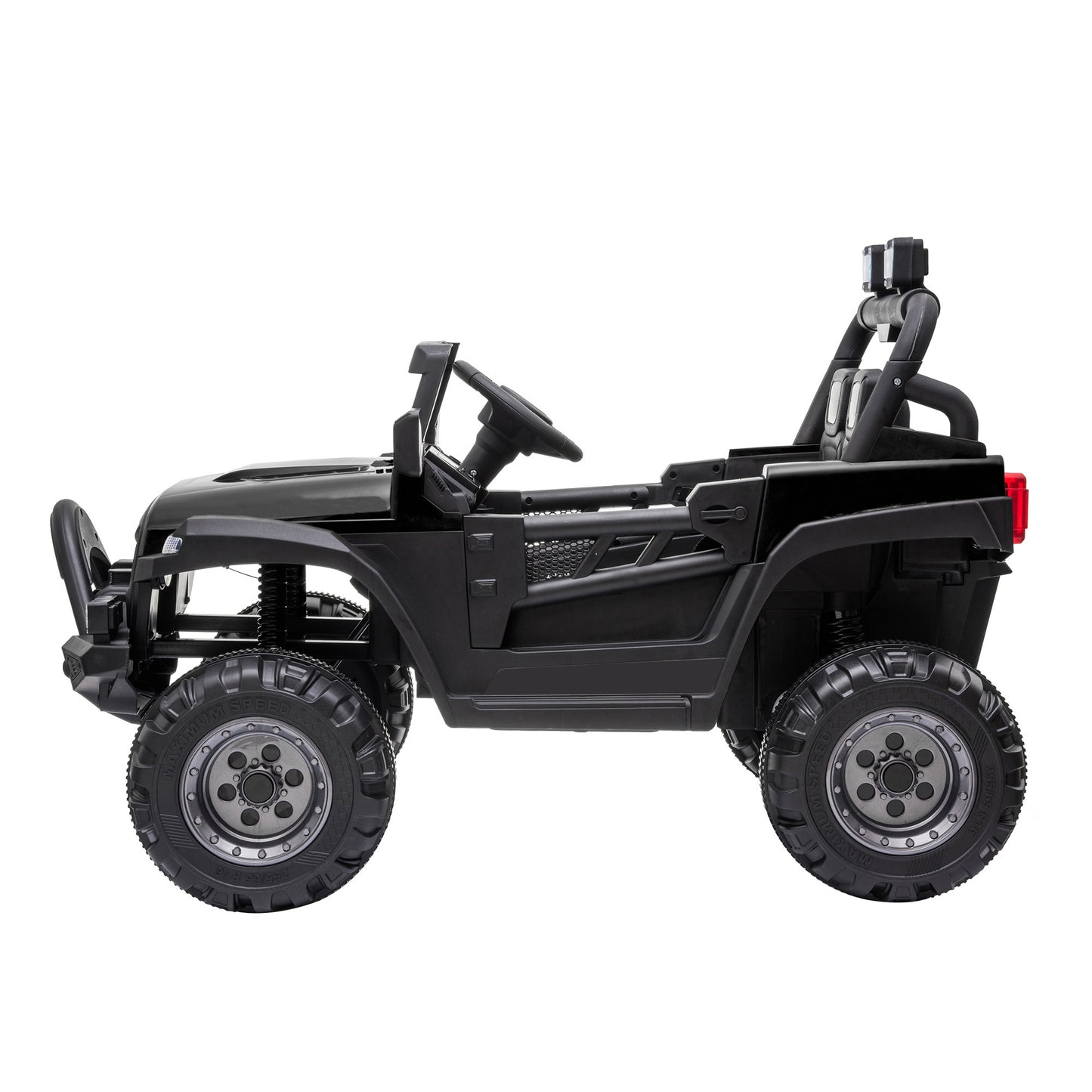 Children's 12V Electric Off-Road Vehicle with Remote Control, Lights, and Music, Black