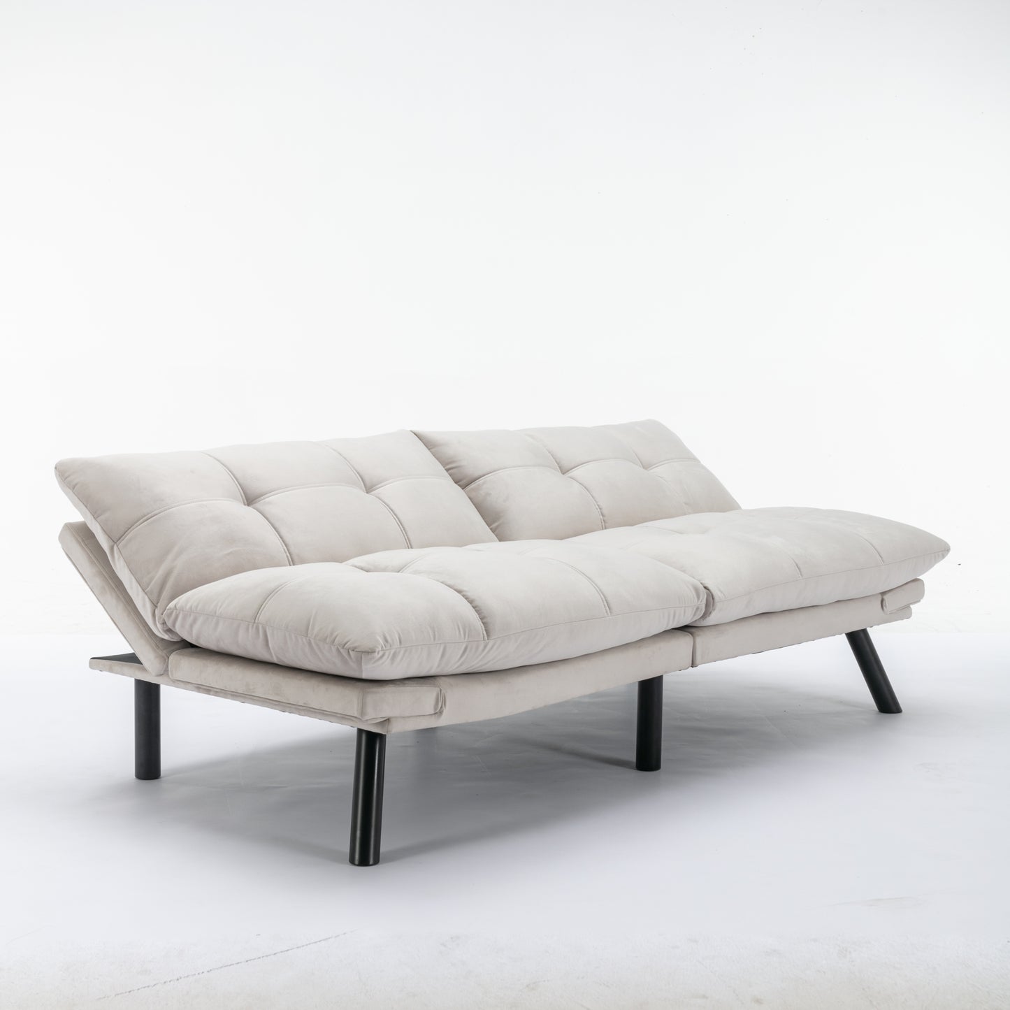 Cream Convertible Folding Modern sofa Bed