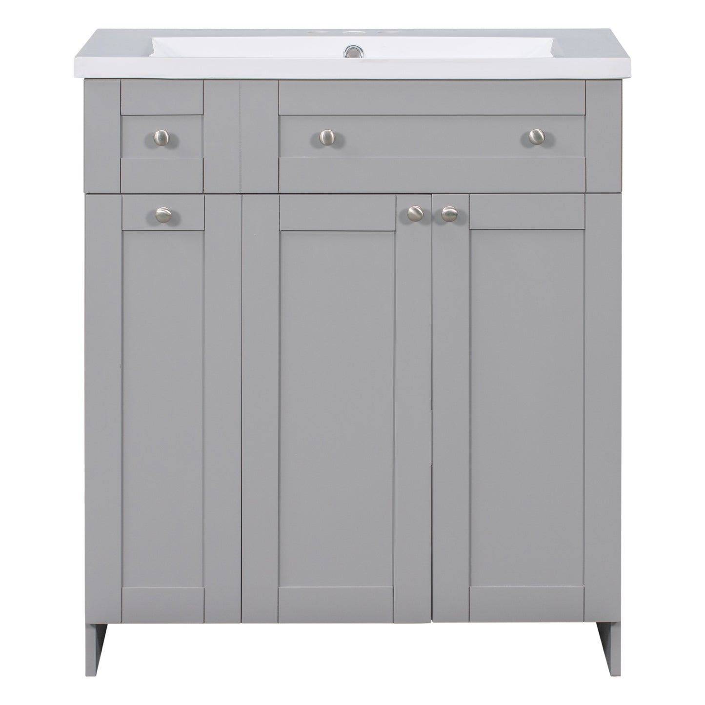 30" Bathroom vanity with Single Sink in grey,Combo Cabinet Undermount Sink,Bathroom Storage Cabinet