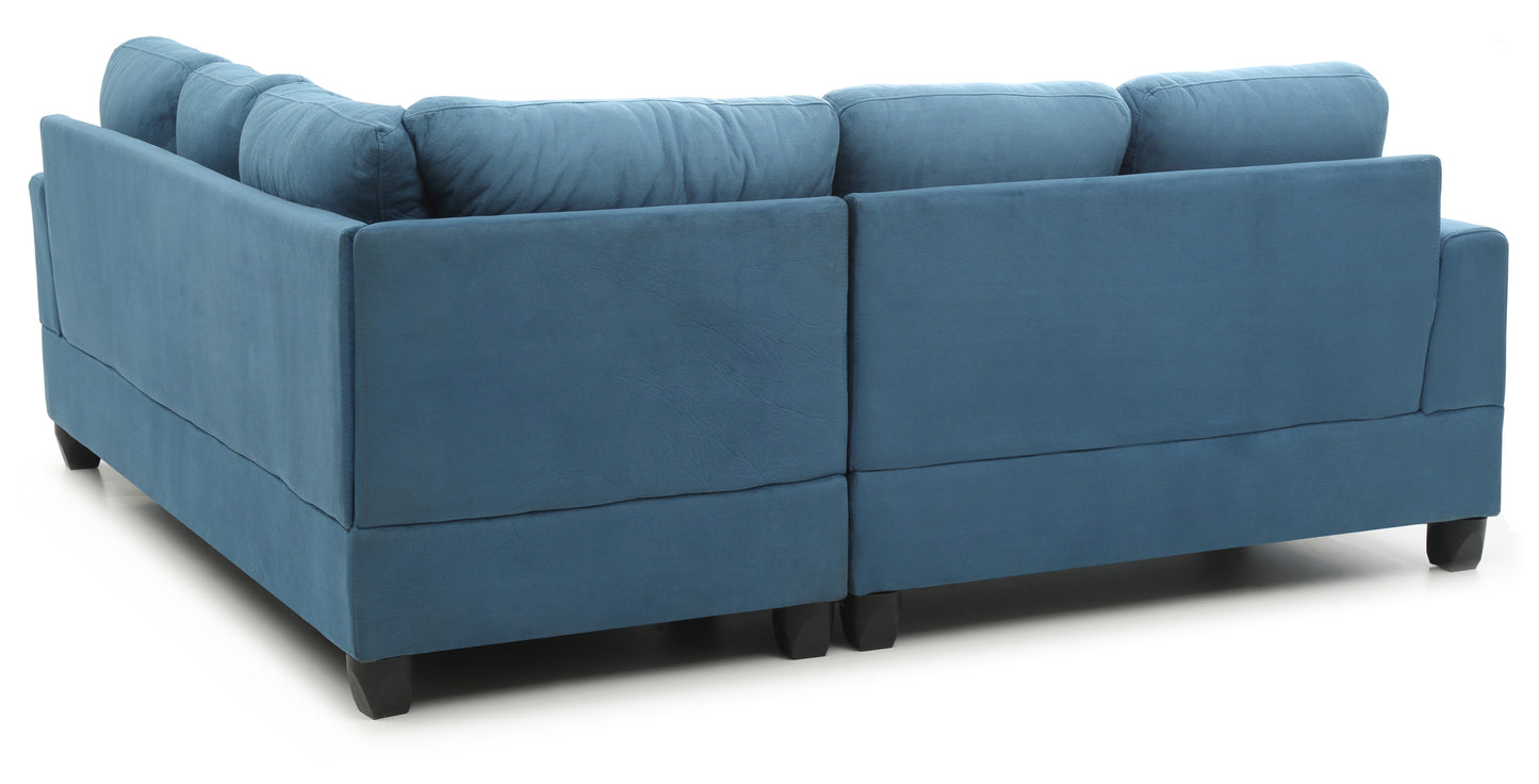 Sandridge G518B-SC Sectional Sofa in Aqua Blue